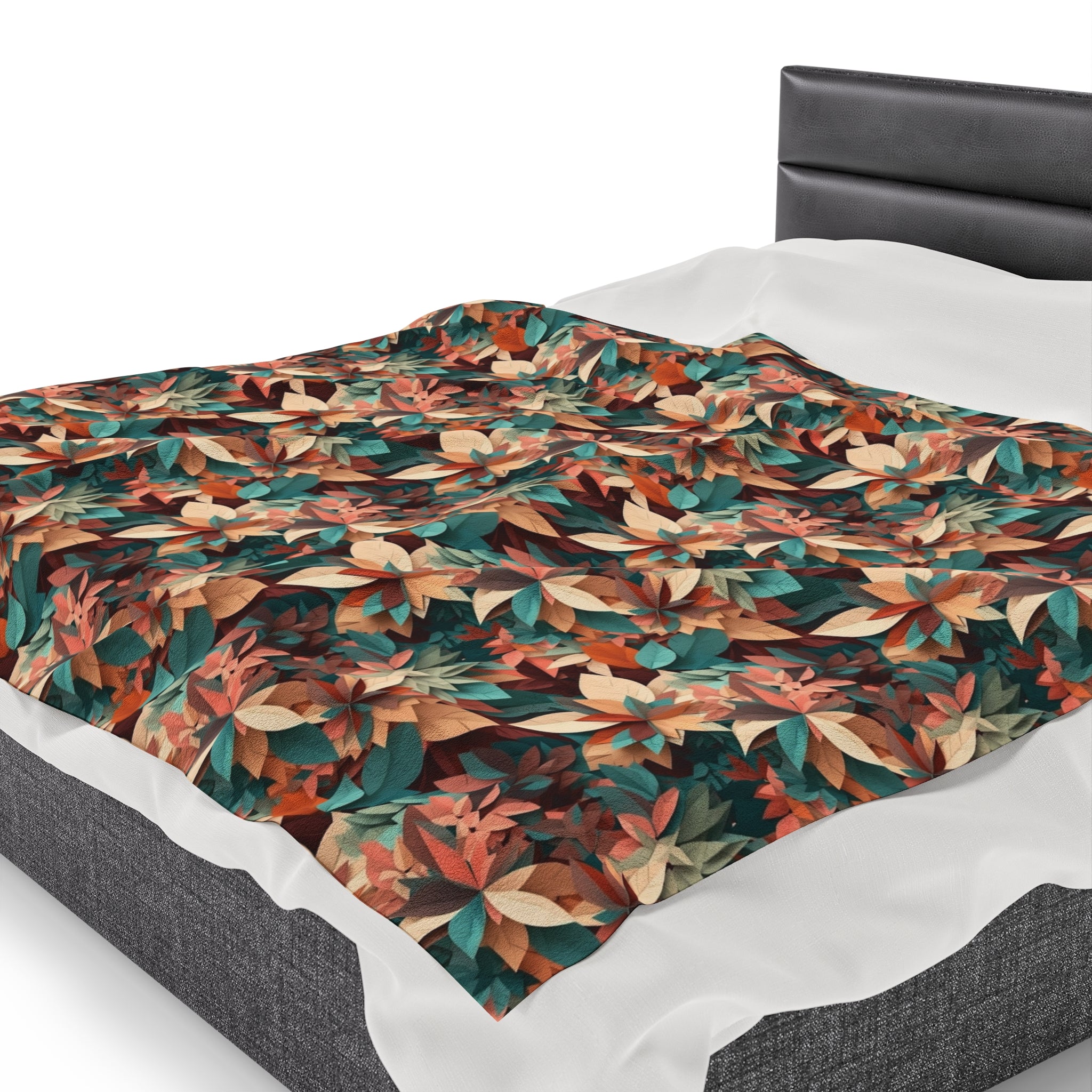 Velveteen Plush Blanket (AOP) - Seamless Abstract Designs 04