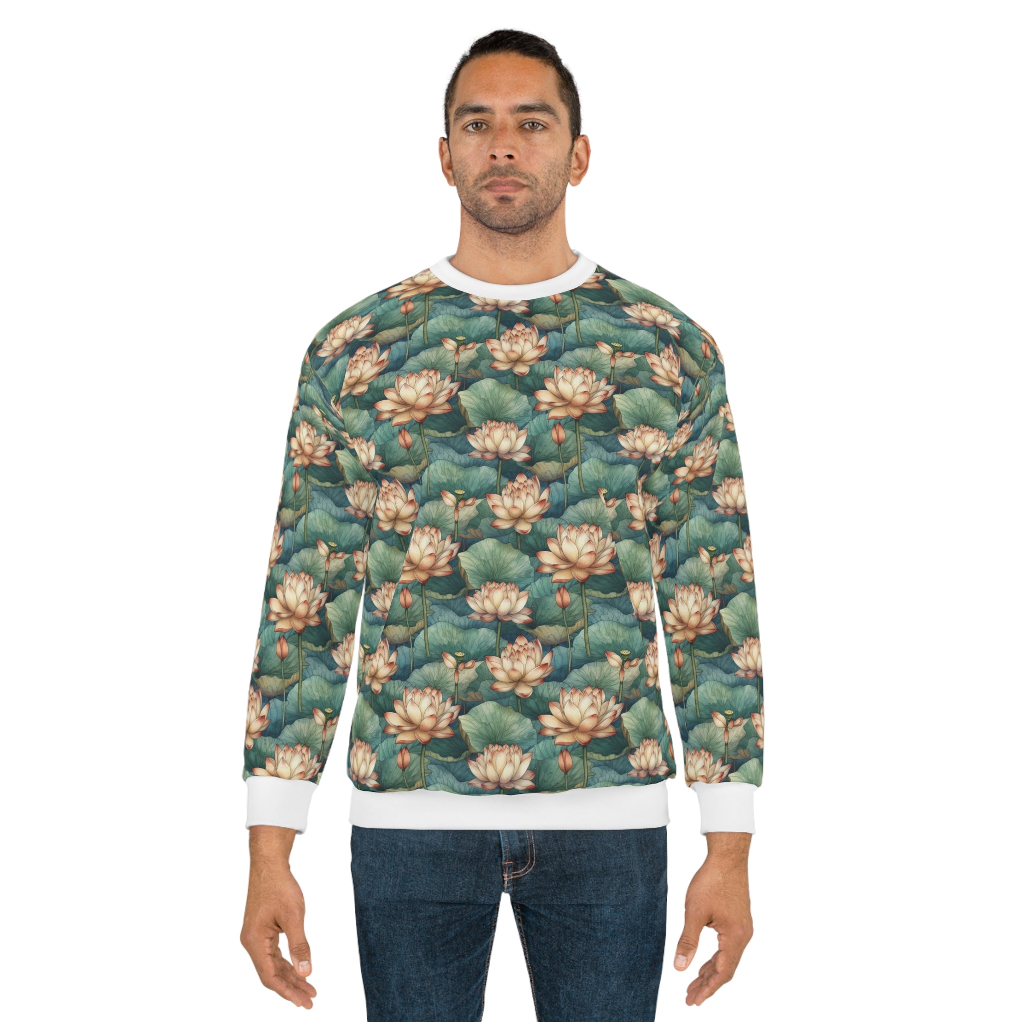 Unisex Sweatshirt (AOP) - Seamless Watercolor Designs 08