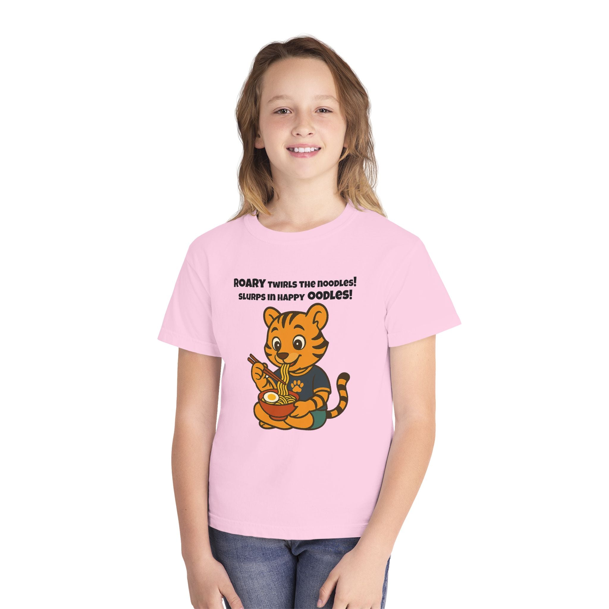 Youth Midweight Cotton Tee - Roary's Ramen Bowl