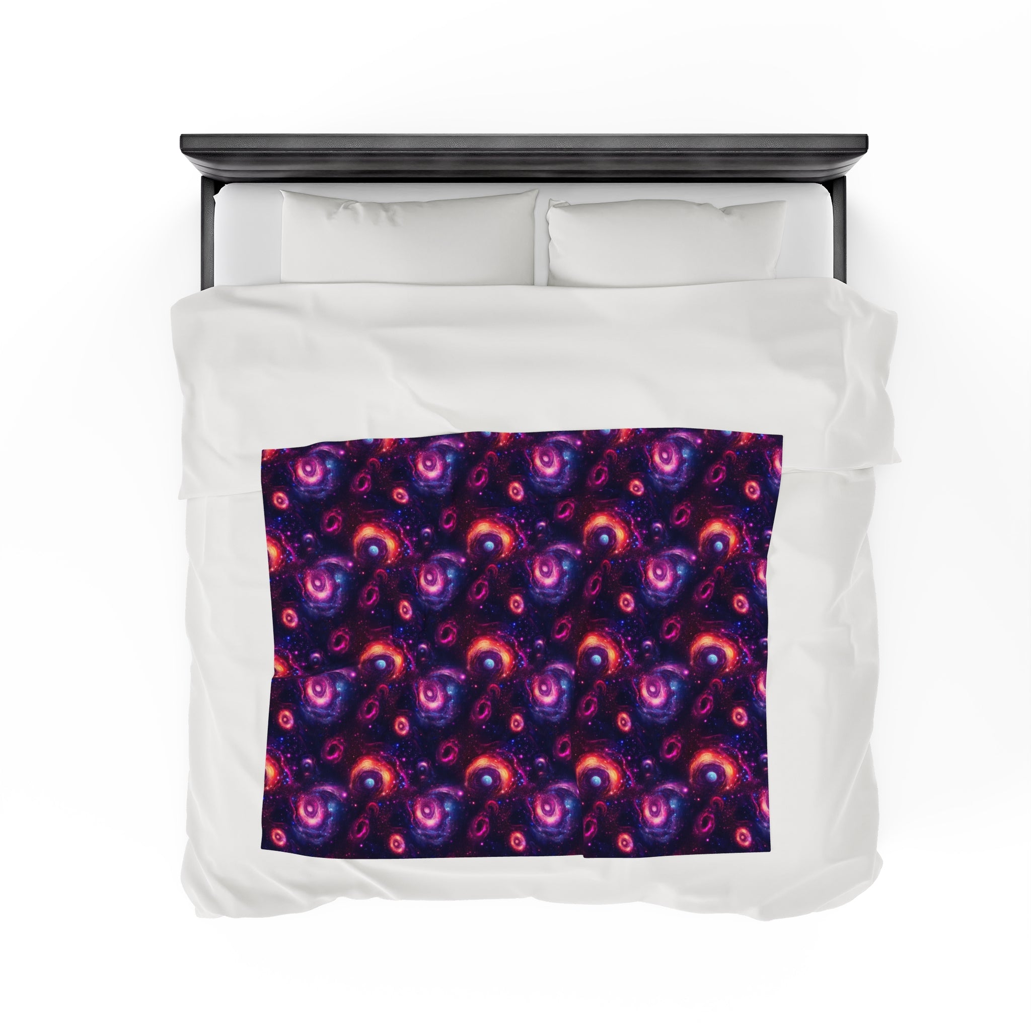 Velveteen Plush Blanket (AOP) - Fantasy Galaxies 05