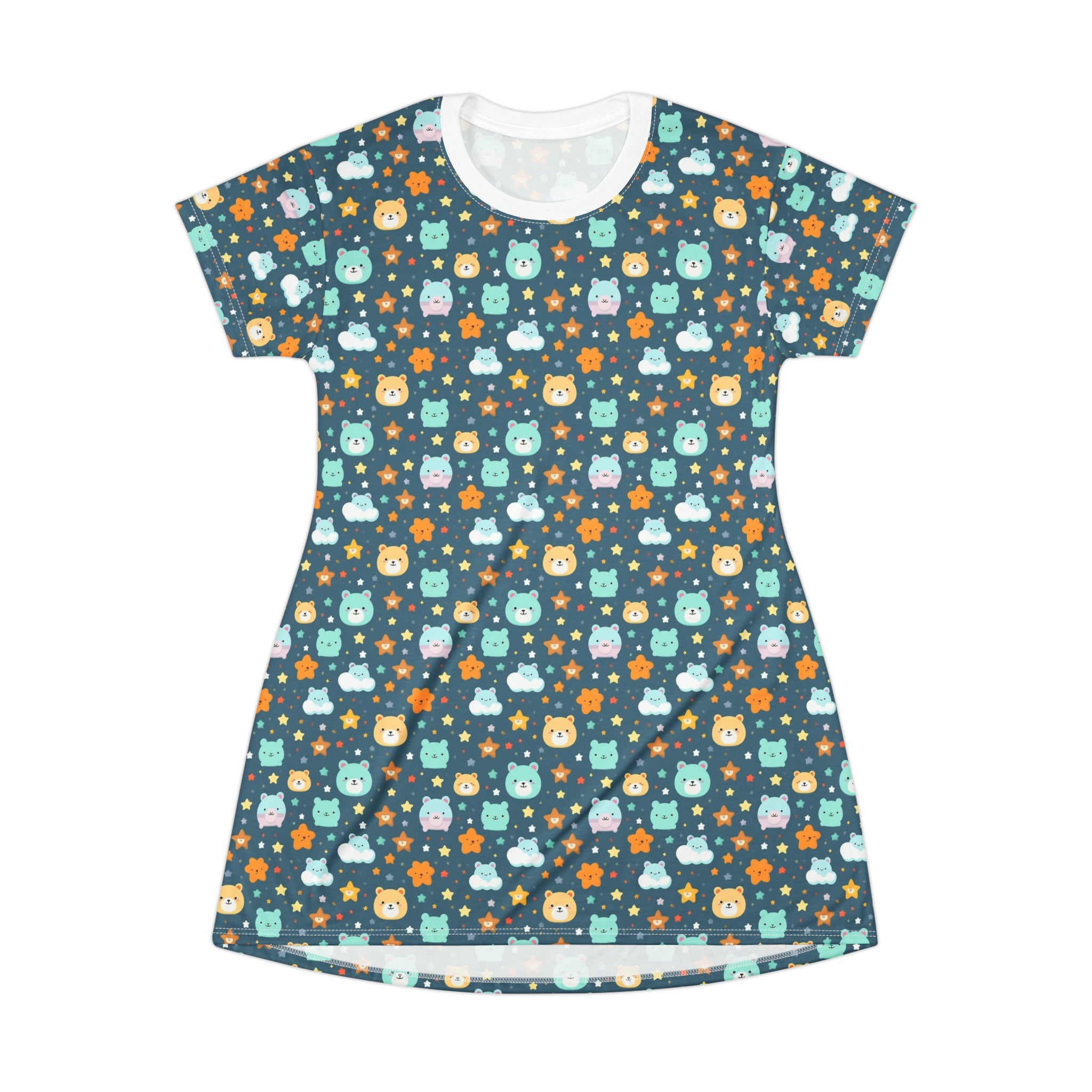 T-Shirt Dress (AOP) - Adorable Seamless Design 02