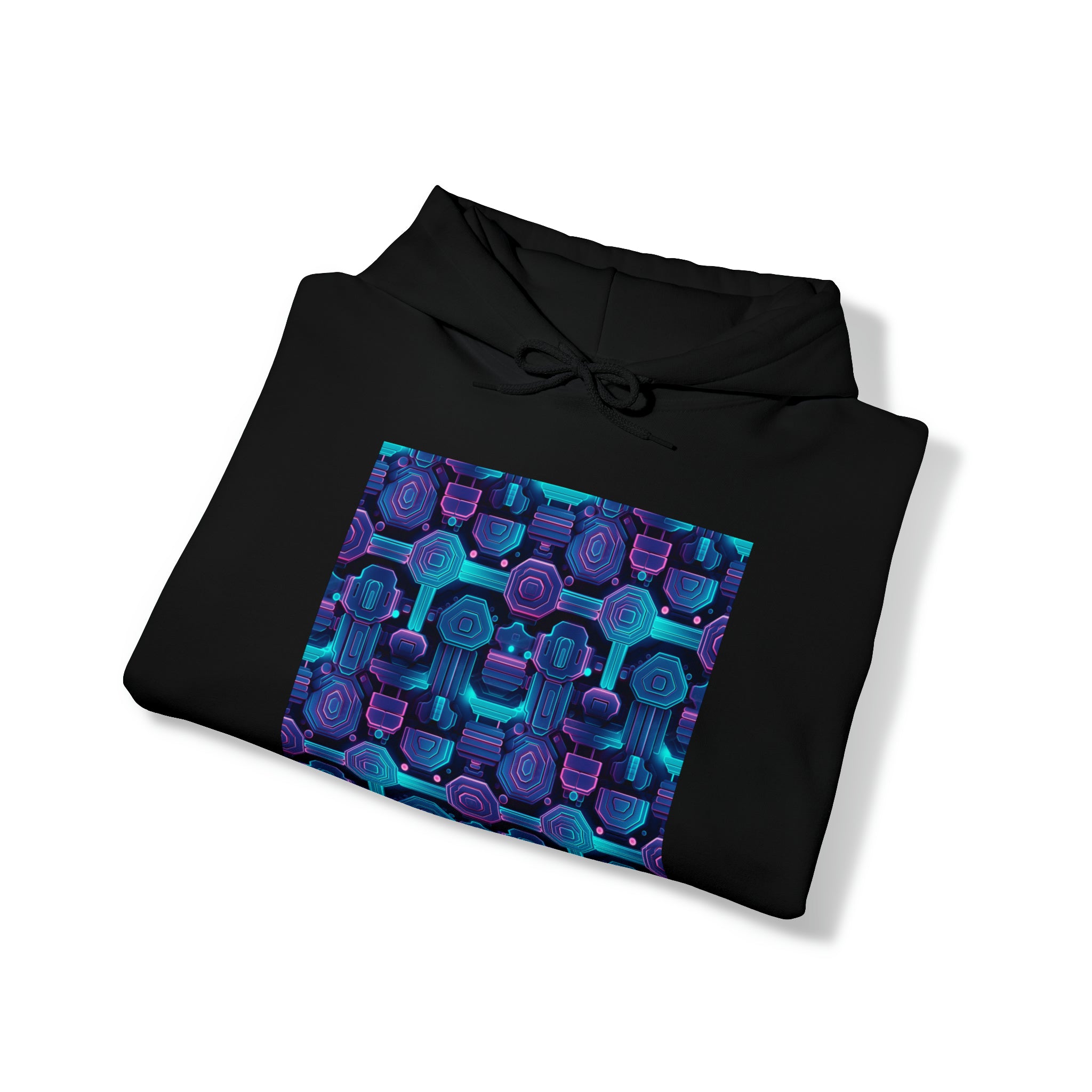 Unisex Heavy Blend™ Hooded Sweatshirt - Abstract Neon Designs 02