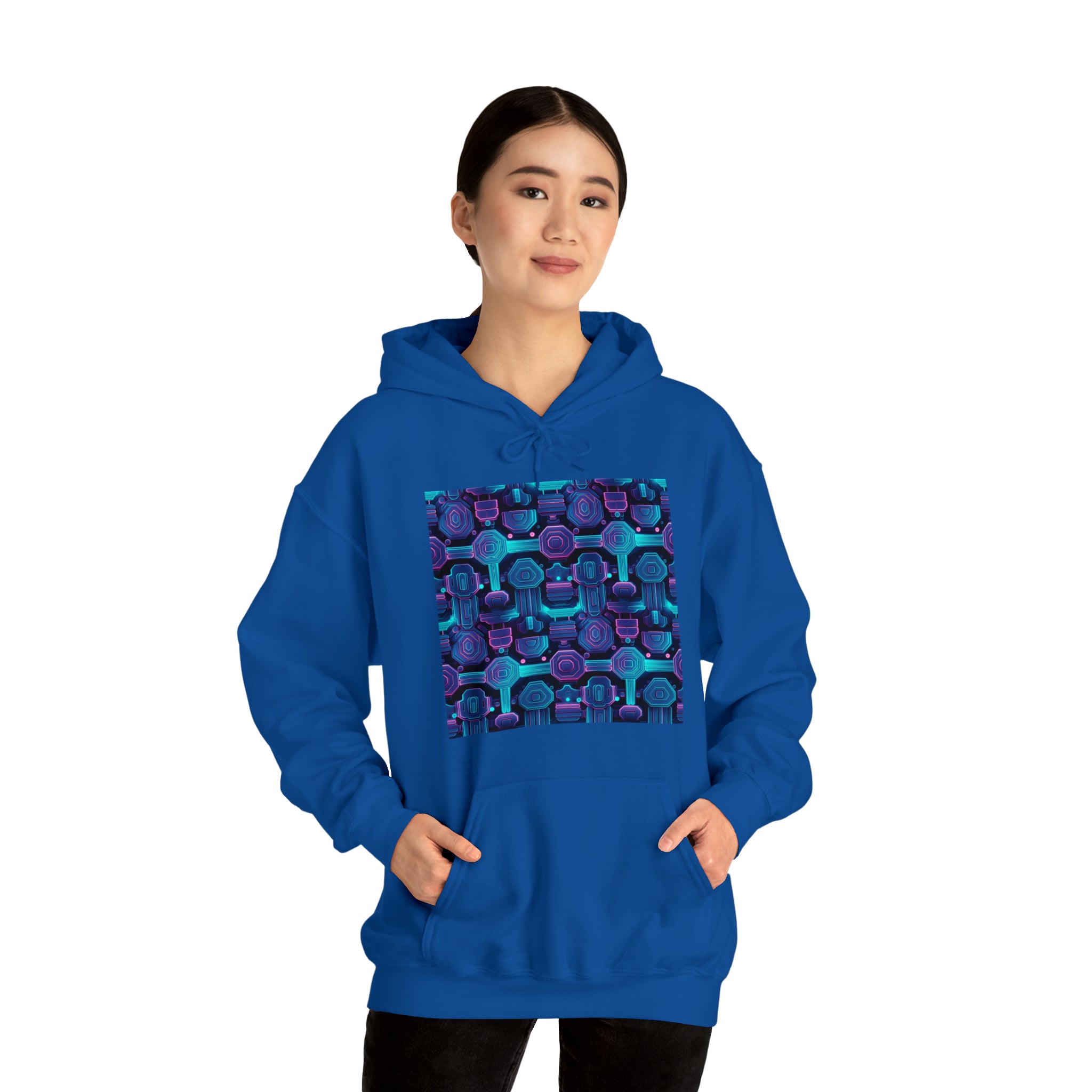 Unisex Heavy Blend™ Hooded Sweatshirt - Abstract Neon Designs 02