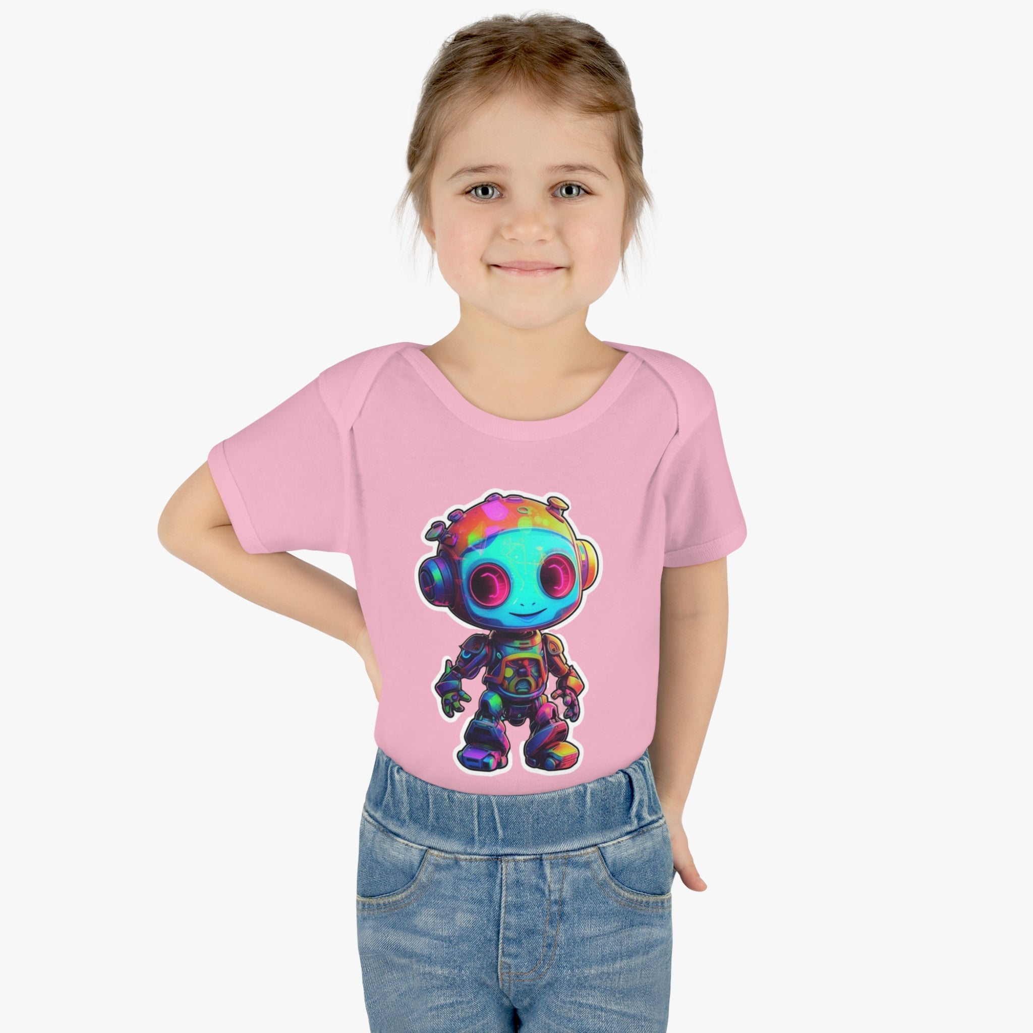 Infant Baby Rib Bodysuit - Chip, Robot Pop Art 07