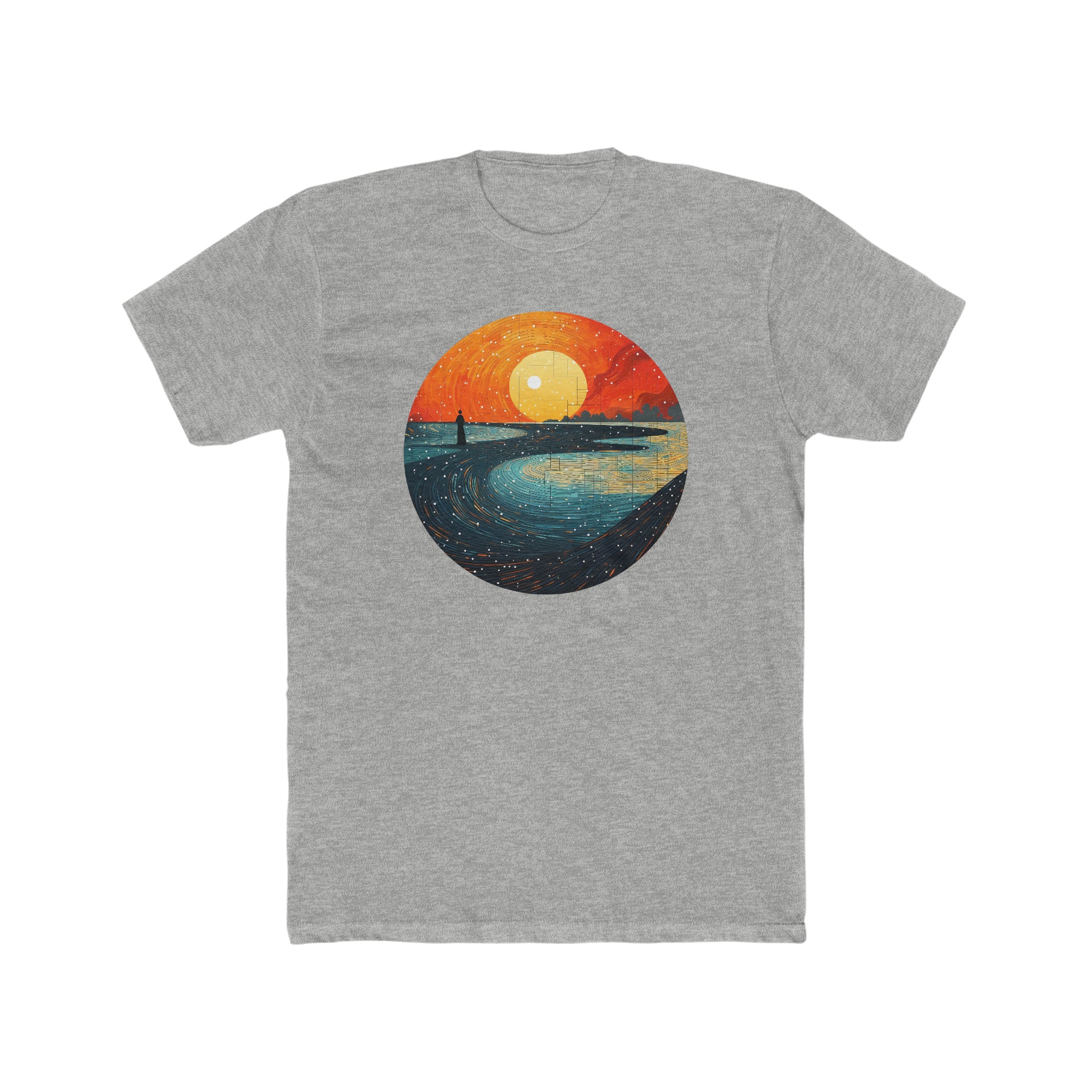 Men's Cotton Crew Tee - Pointillism Designs 02
