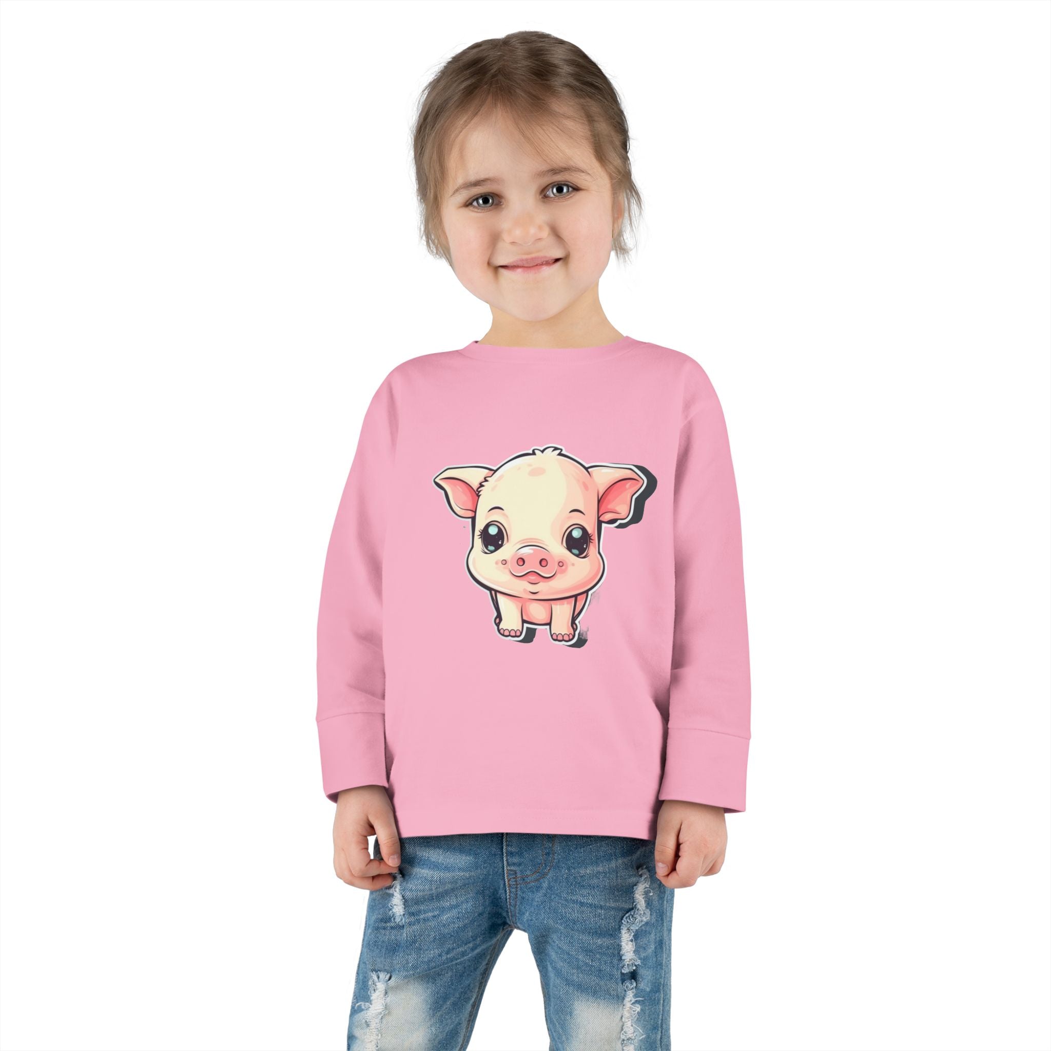 Toddler Long Sleeve Tee - Pig Piglet