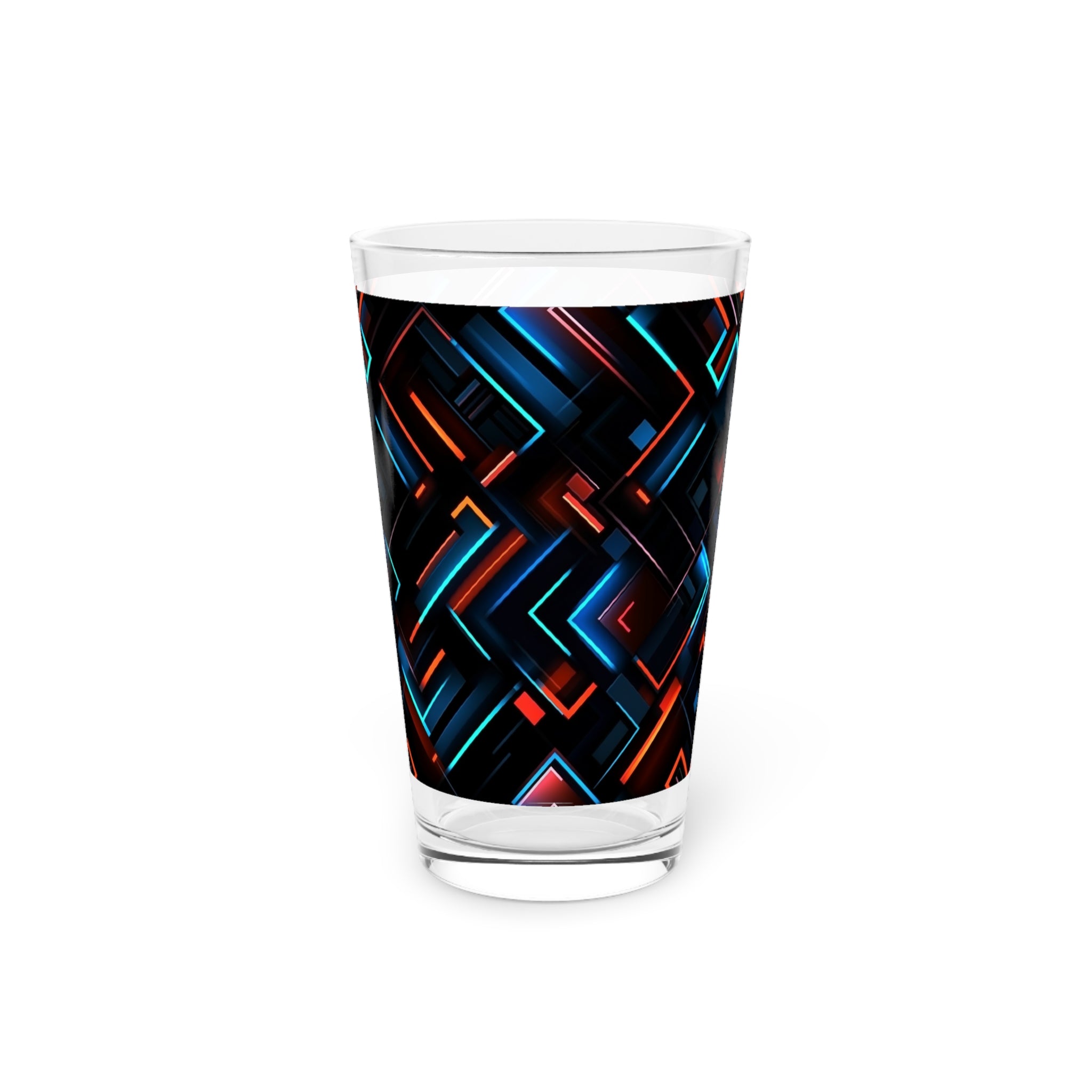 Pint Glass, 16oz - Abstract Designs 04