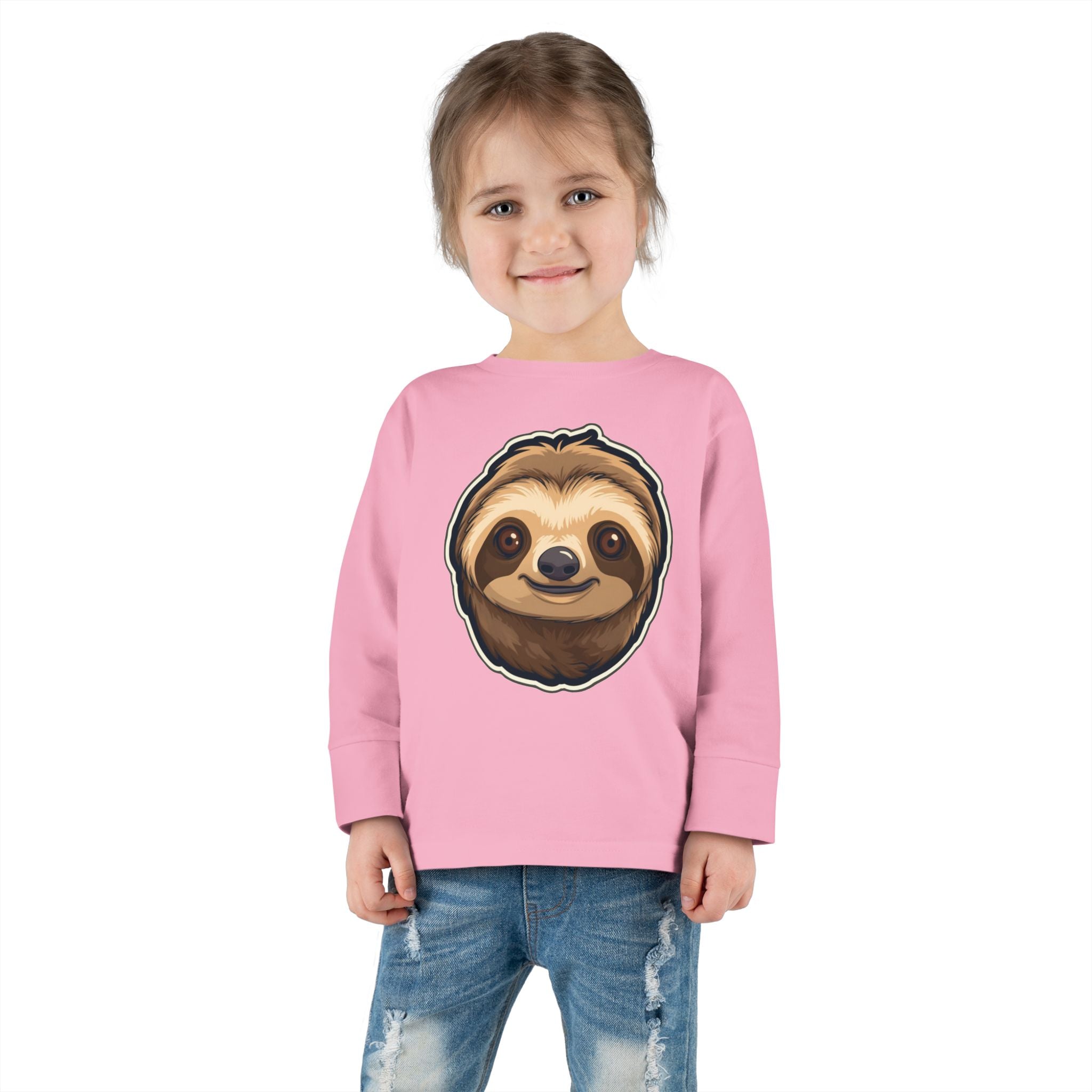 Toddler Long Sleeve Tee - Sloth Pup
