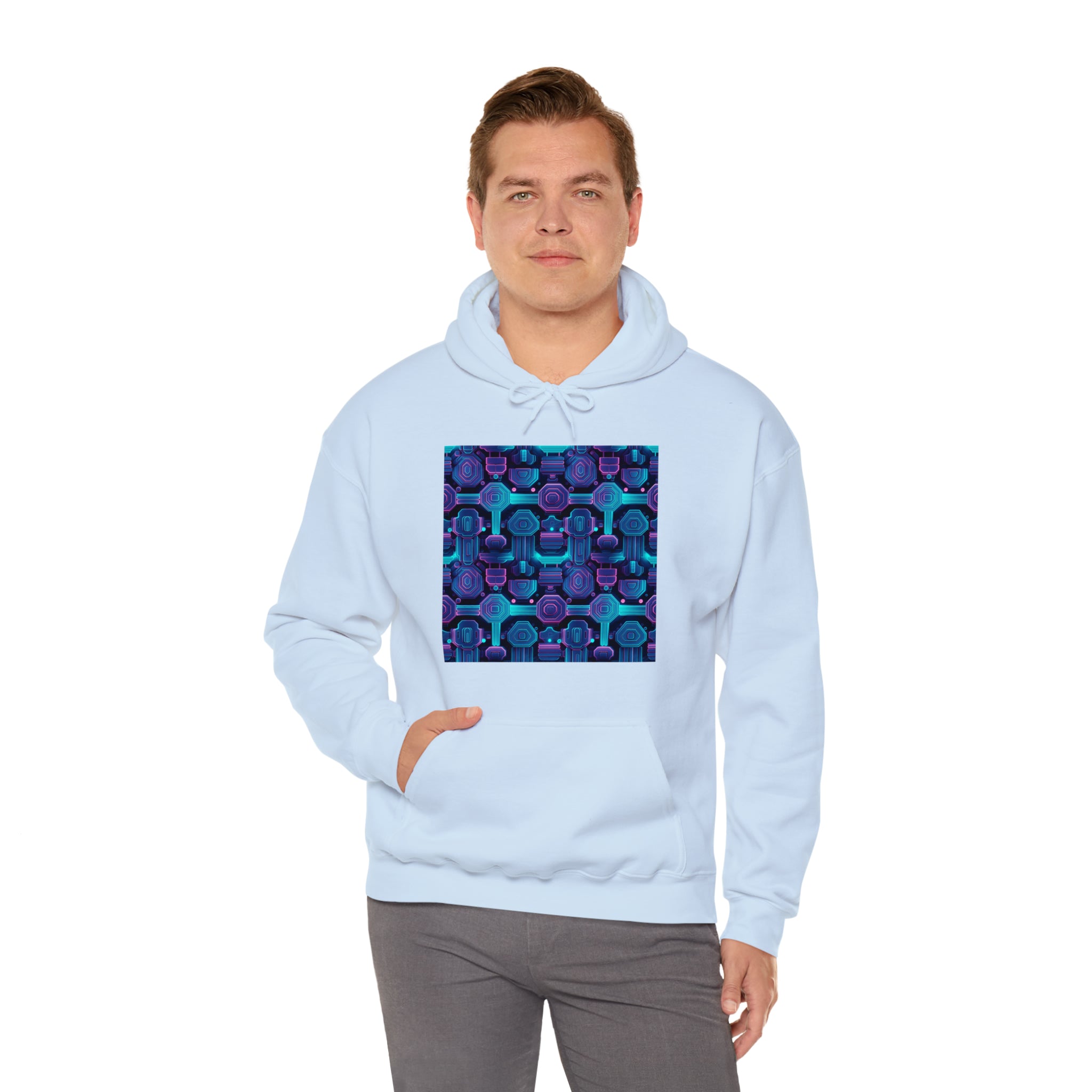 Unisex Heavy Blend™ Hooded Sweatshirt - Abstract Neon Designs 02