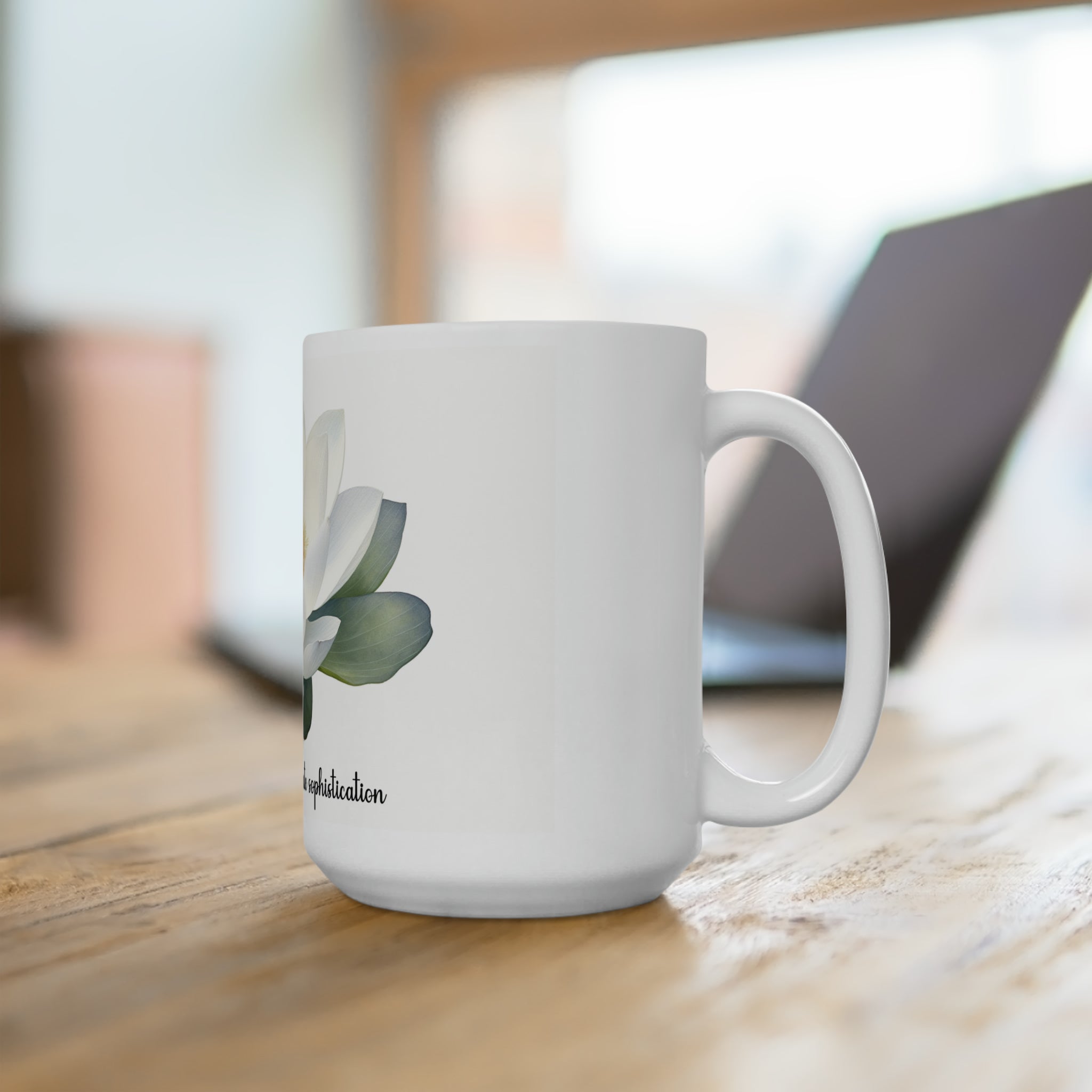 Ceramic Mug 15oz - White Lotus