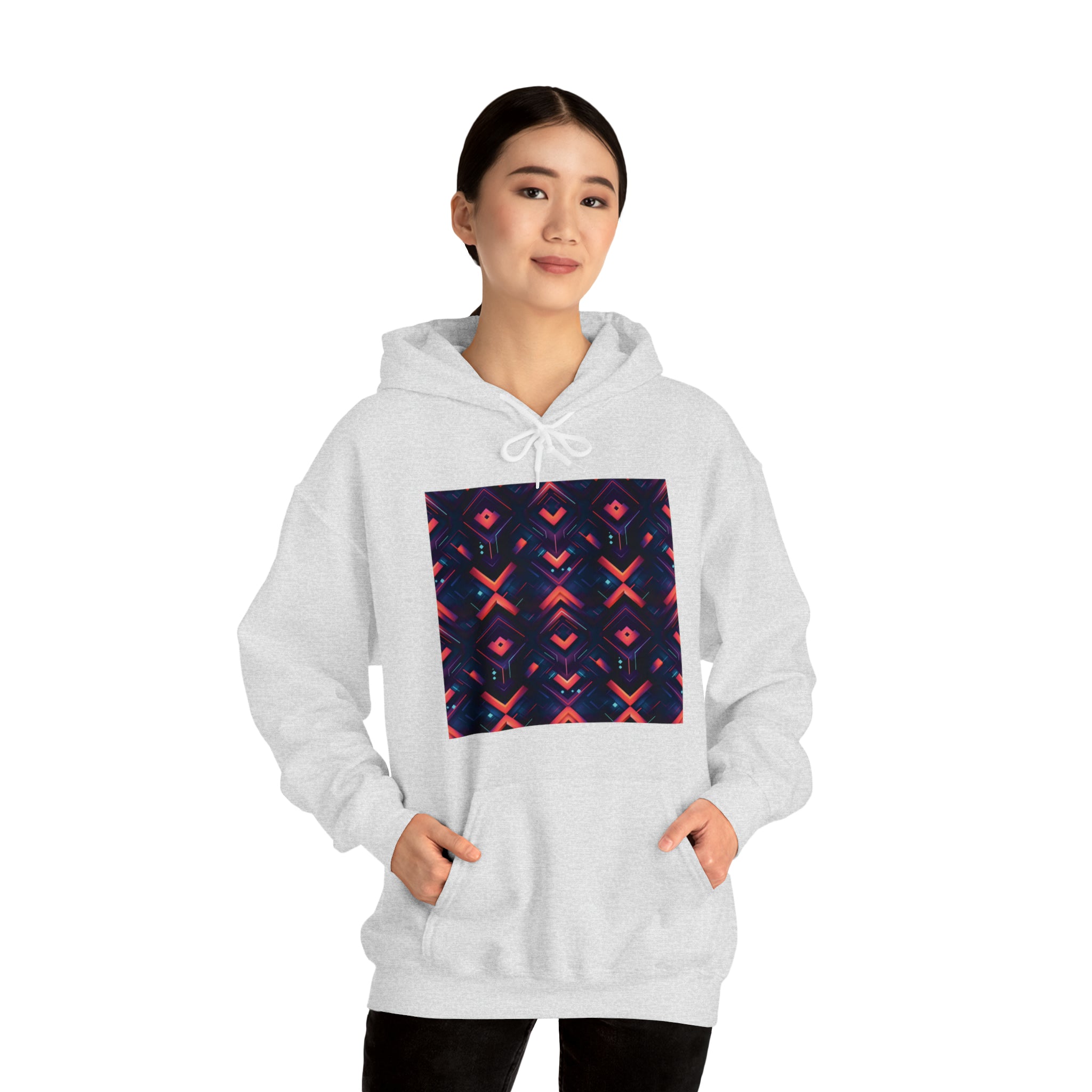 Unisex Heavy Blend™ Hooded Sweatshirt - Abstract Neon Designs 03