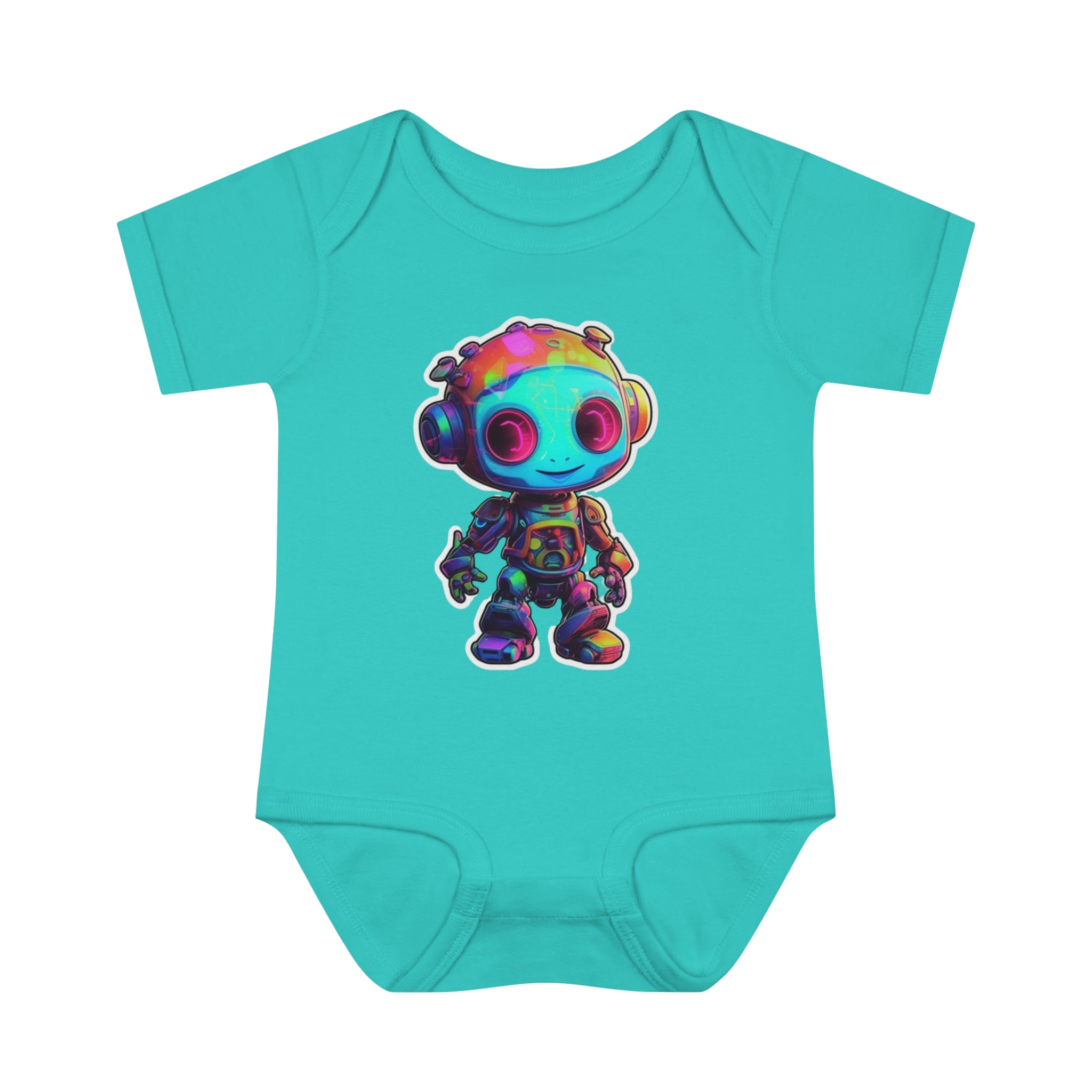 Infant Baby Rib Bodysuit - Chip, Robot Pop Art 07