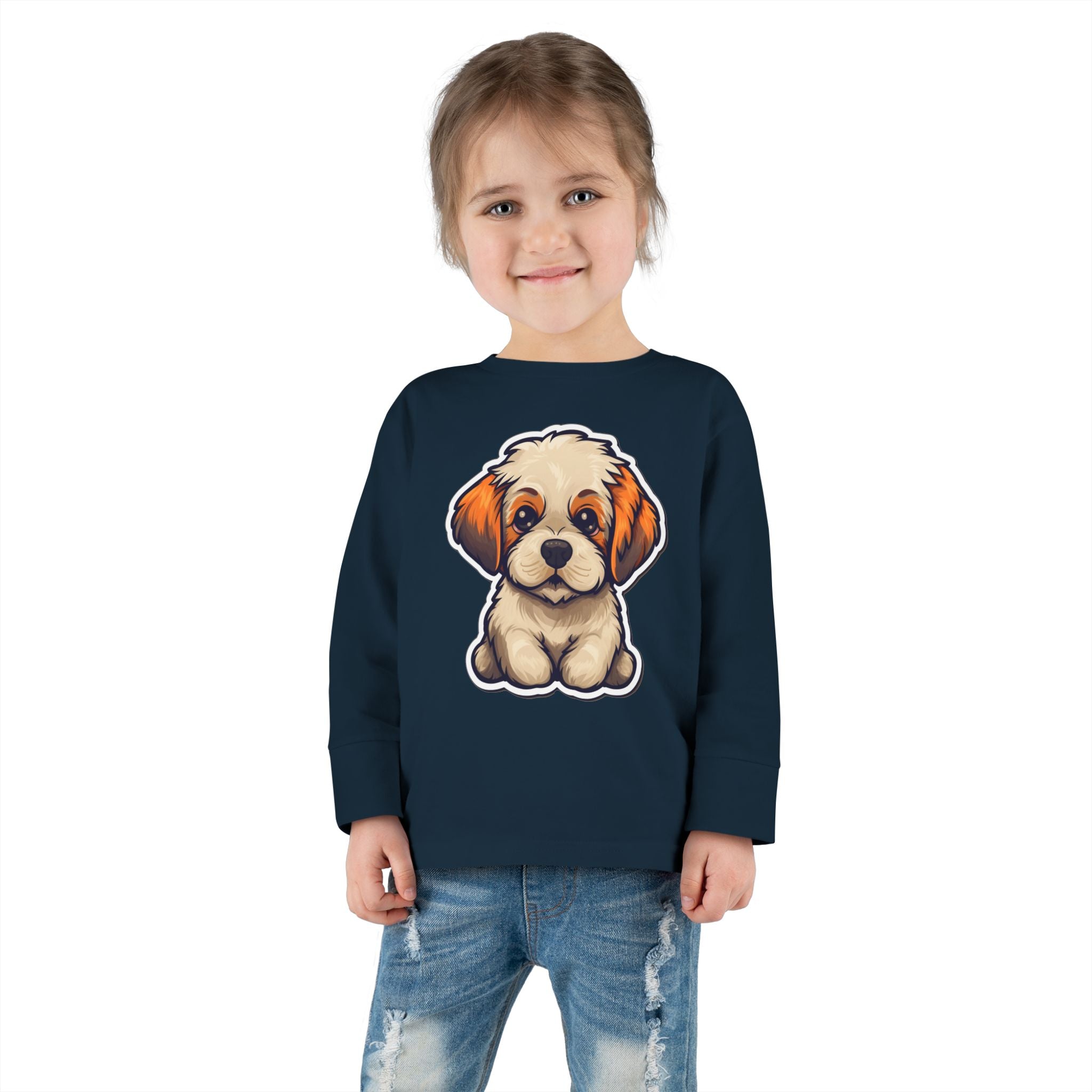 Toddler Long Sleeve Tee - Dog Puppy