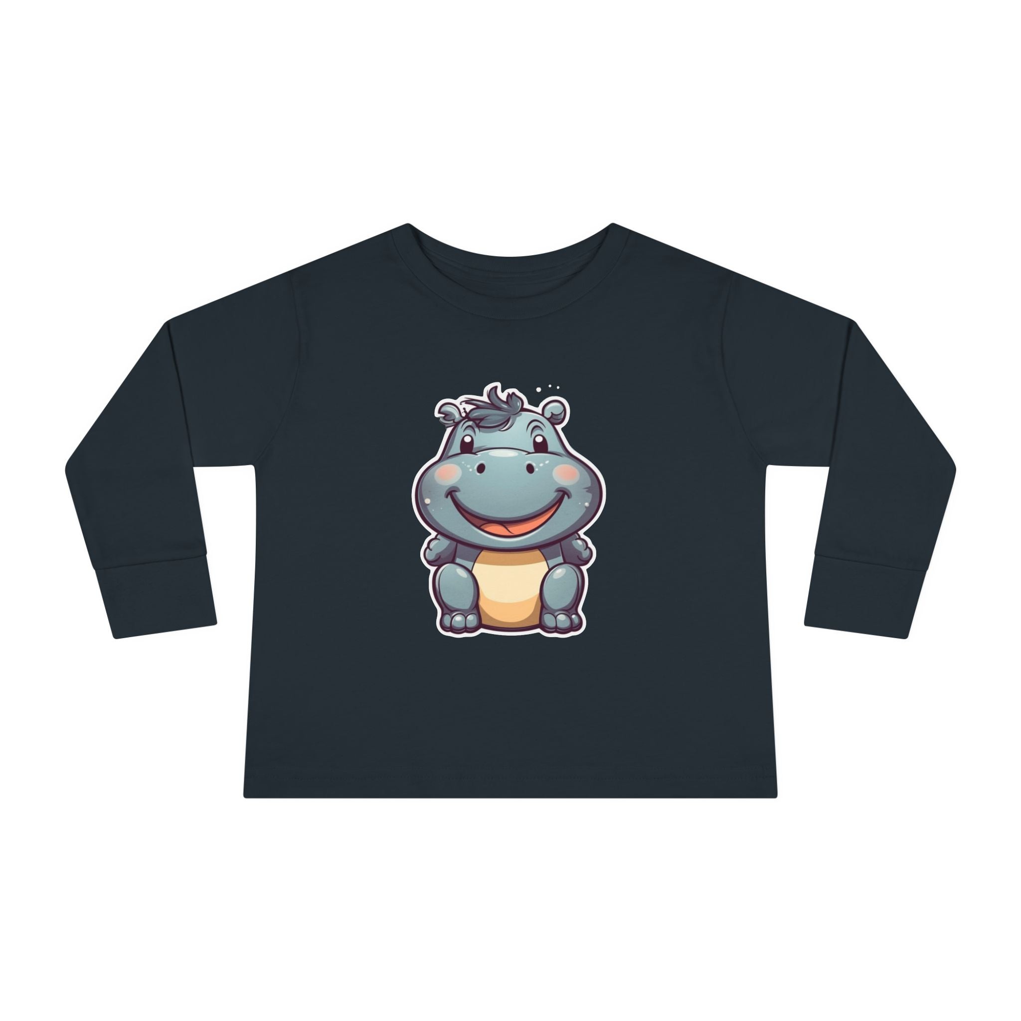 Toddler Long Sleeve Tee - Hippopotamus Calf