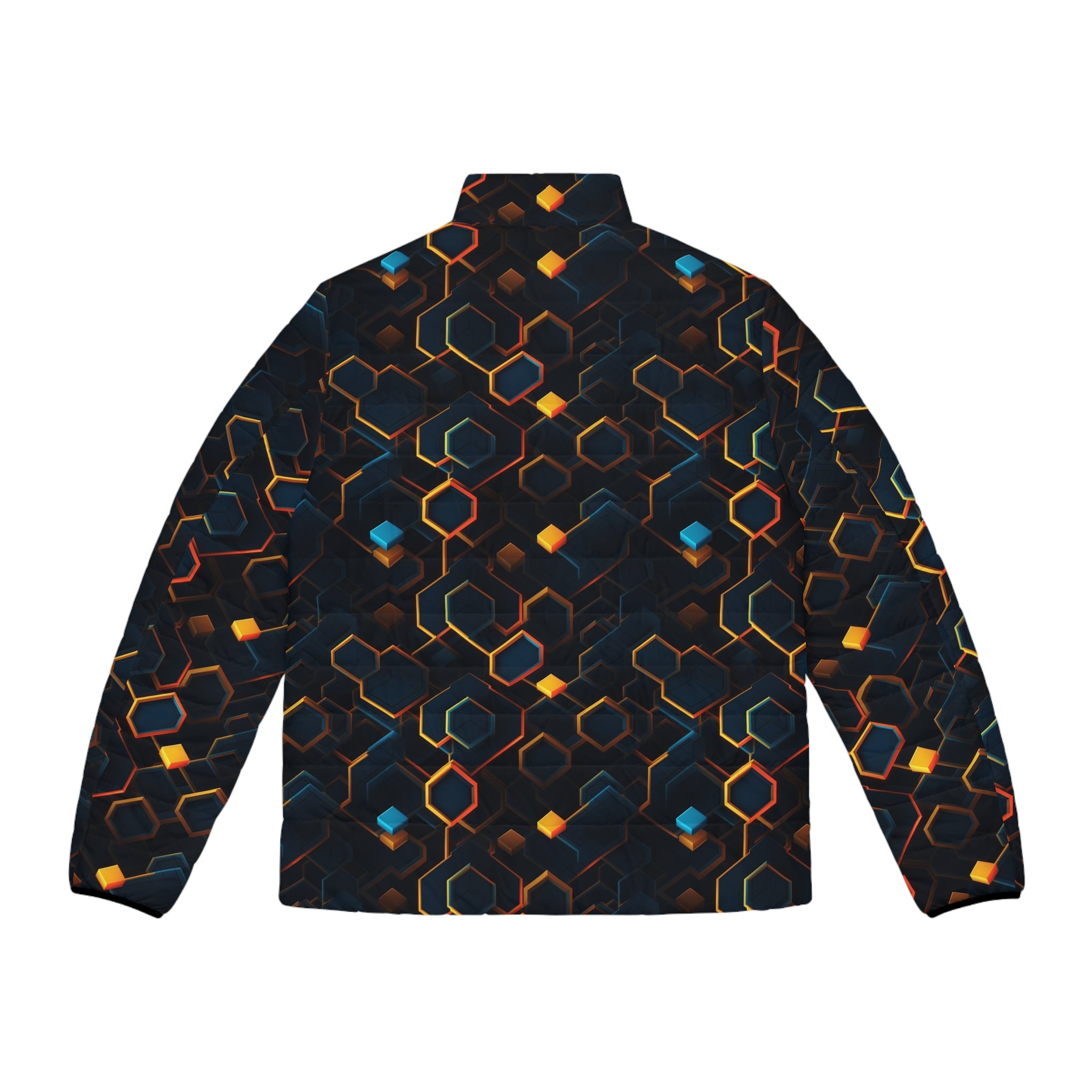 Men's Puffer Jacket (AOP) - Abstract Designs 01
