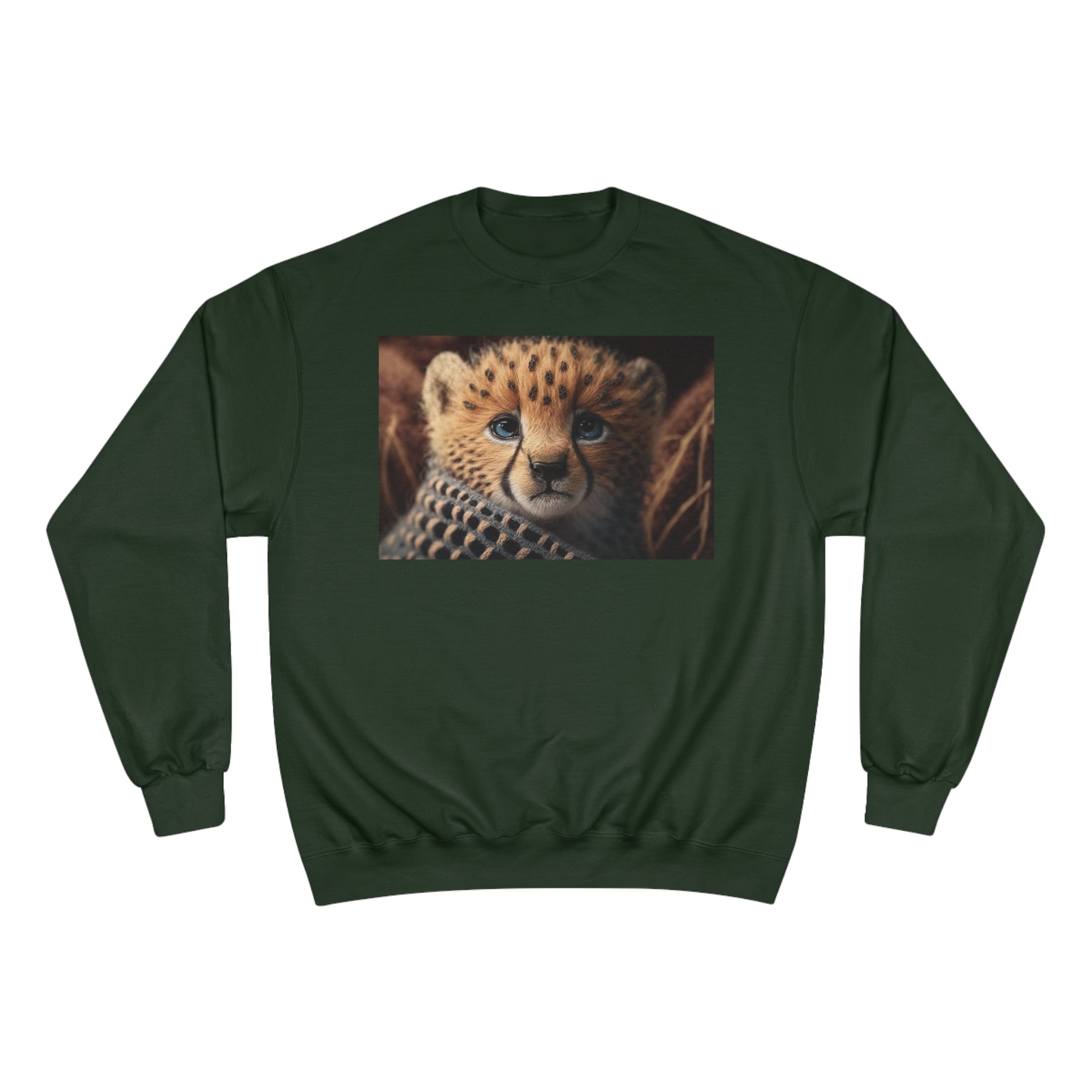 Champion Sweatshirt - Knit Animals, Cheetah Cub