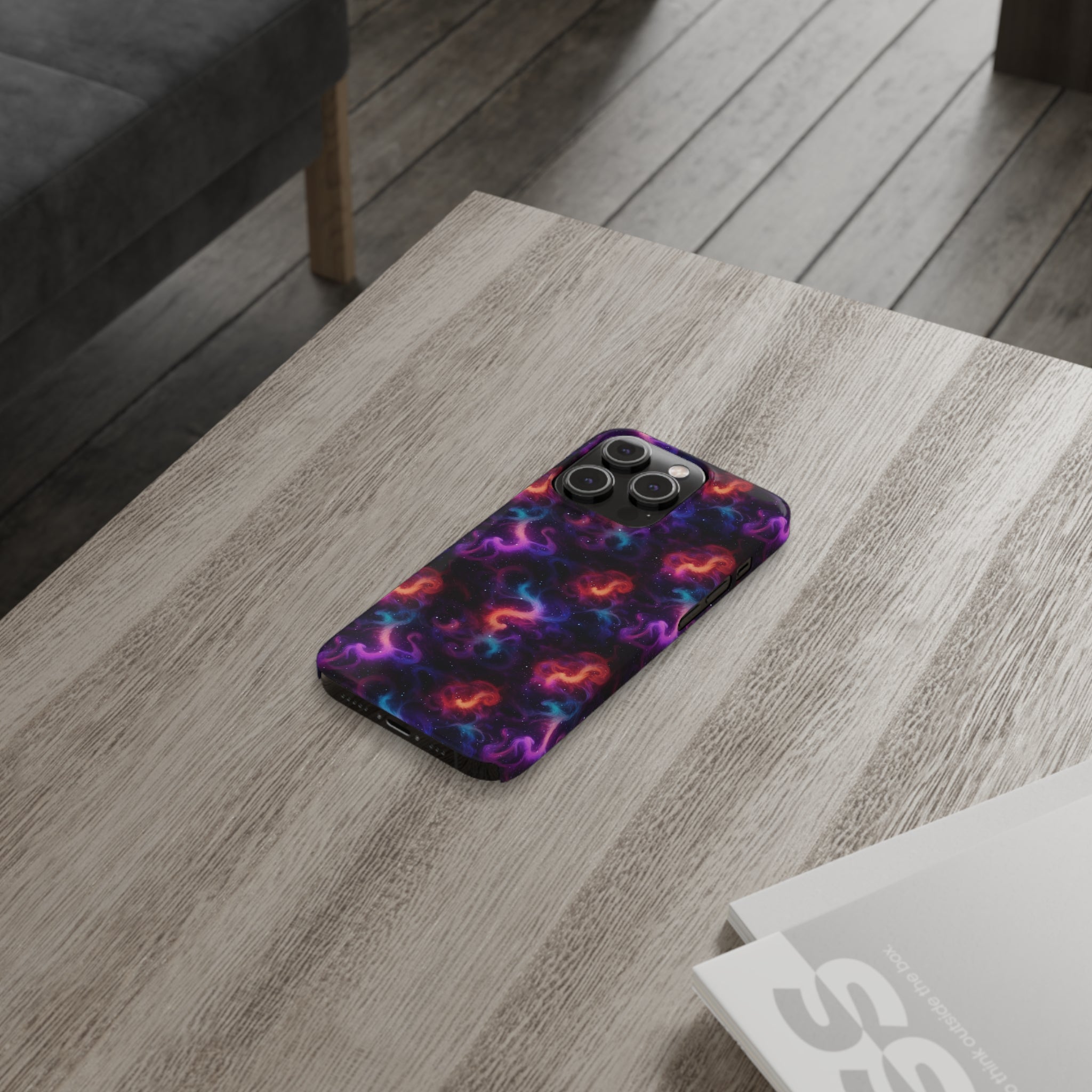 Slim Phone Cases (AOP) - Seamless Fantasy Galaxies 05