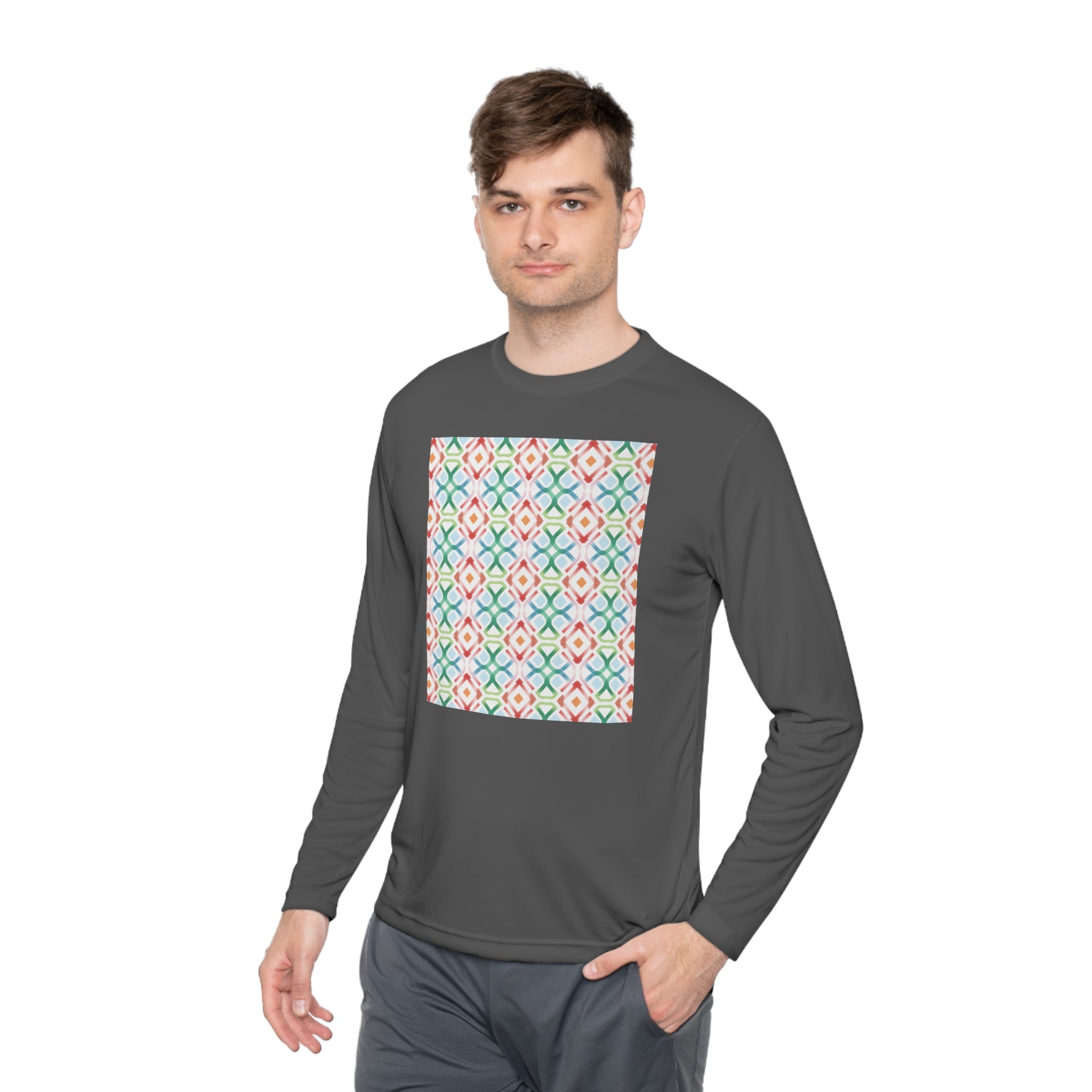 Unisex Lightweight Long Sleeve Tee (AOP) - Abstract Designs 09