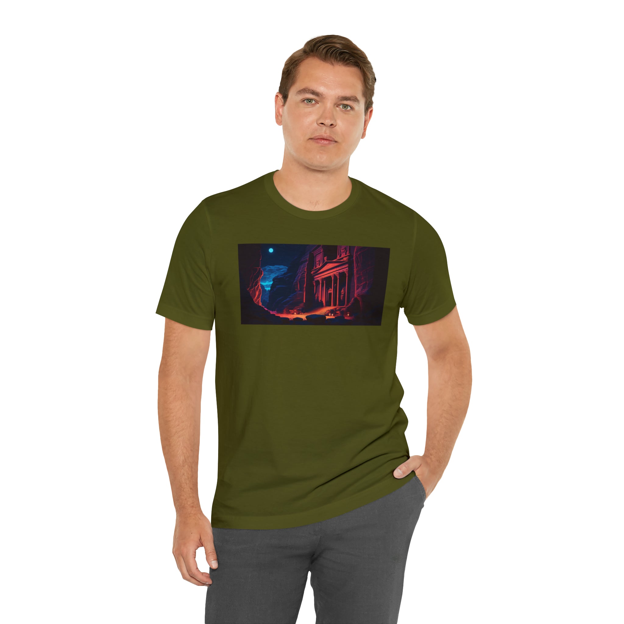Unisex Jersey Short Sleeve Tee - Petra Caves, Jordan