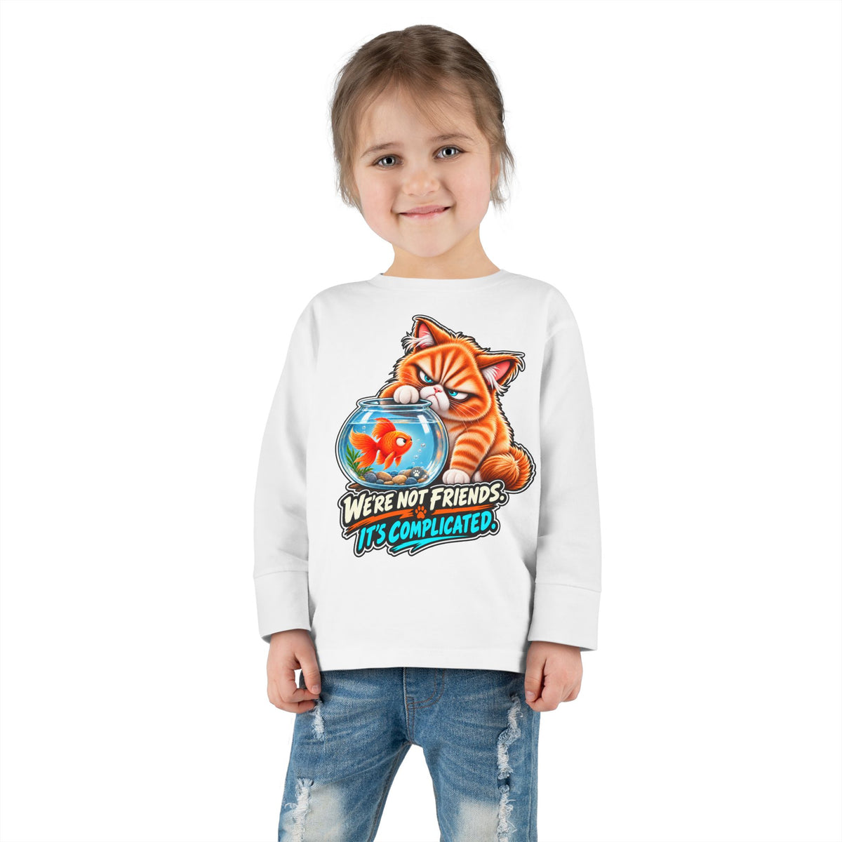 Fish Friend - Mildly Feral - Toddler Long Sleeve Tee