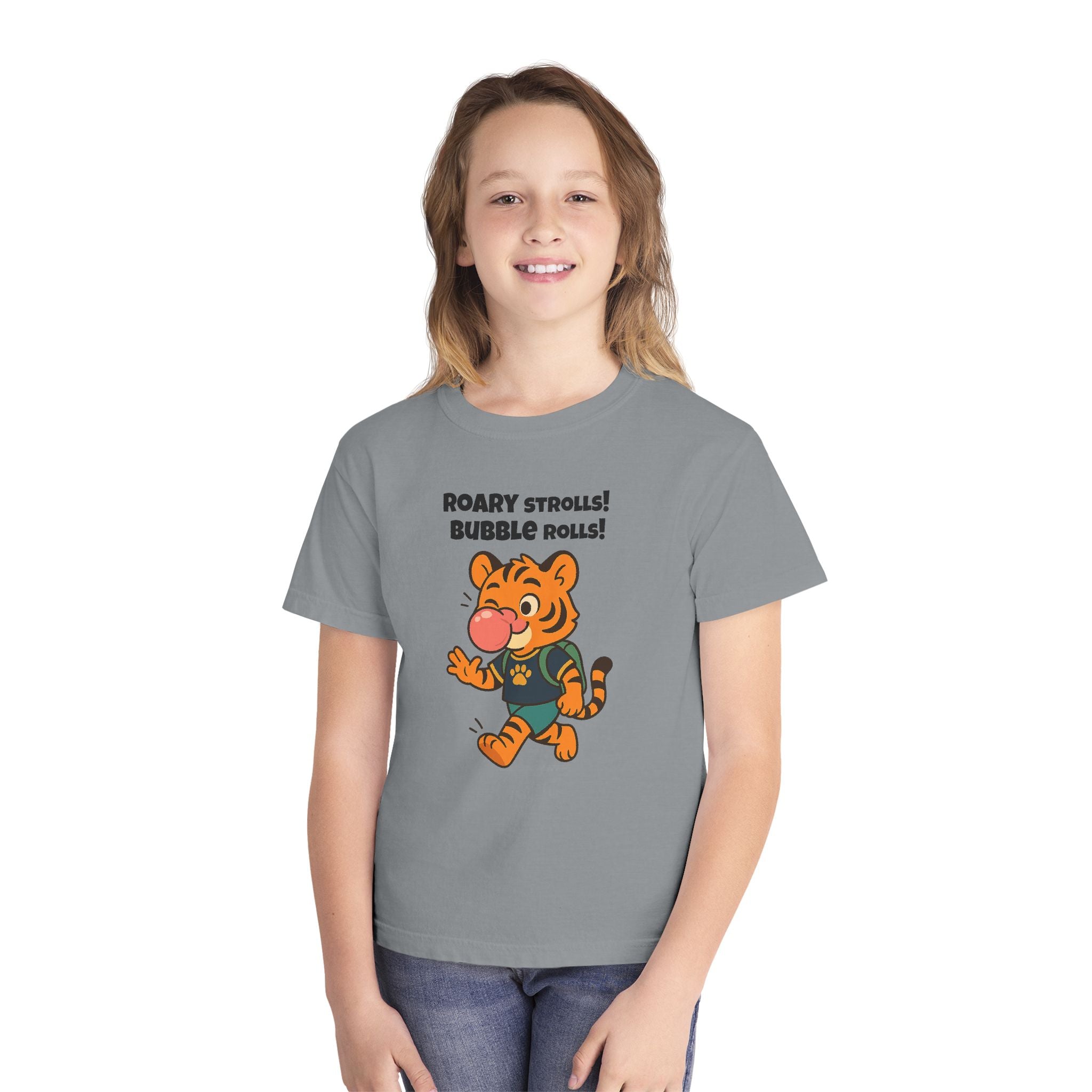 Youth Midweight Cotton Tee - Roary's Bubblegum Time