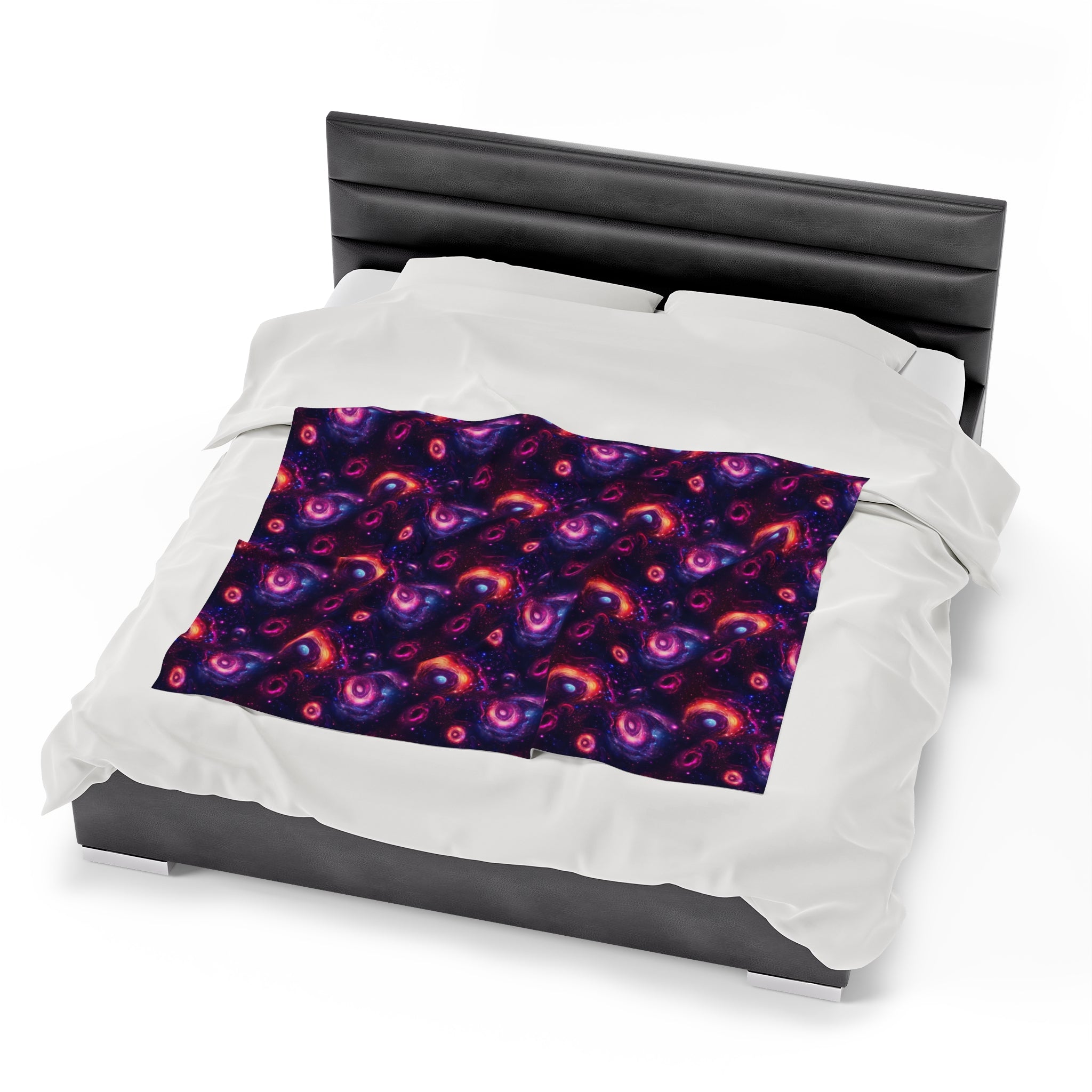 Velveteen Plush Blanket (AOP) - Fantasy Galaxies 05