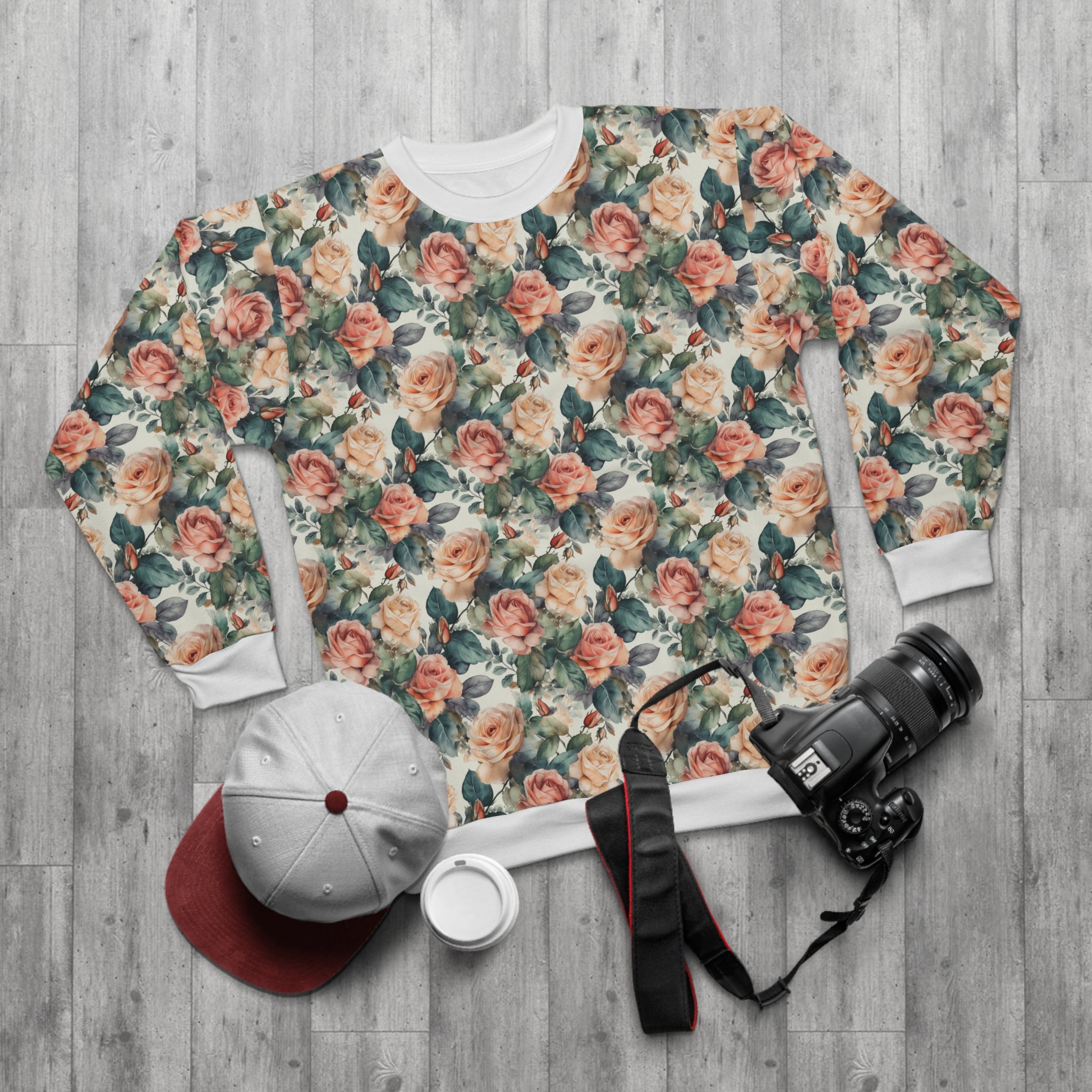 Unisex Sweatshirt (AOP) - Seamless Watercolor Designs 06