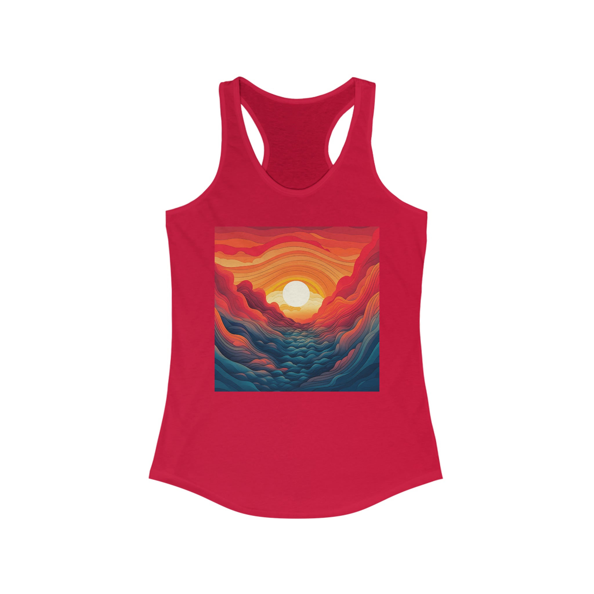 Women's Ideal Racerback Tank - Vector Art Design 07