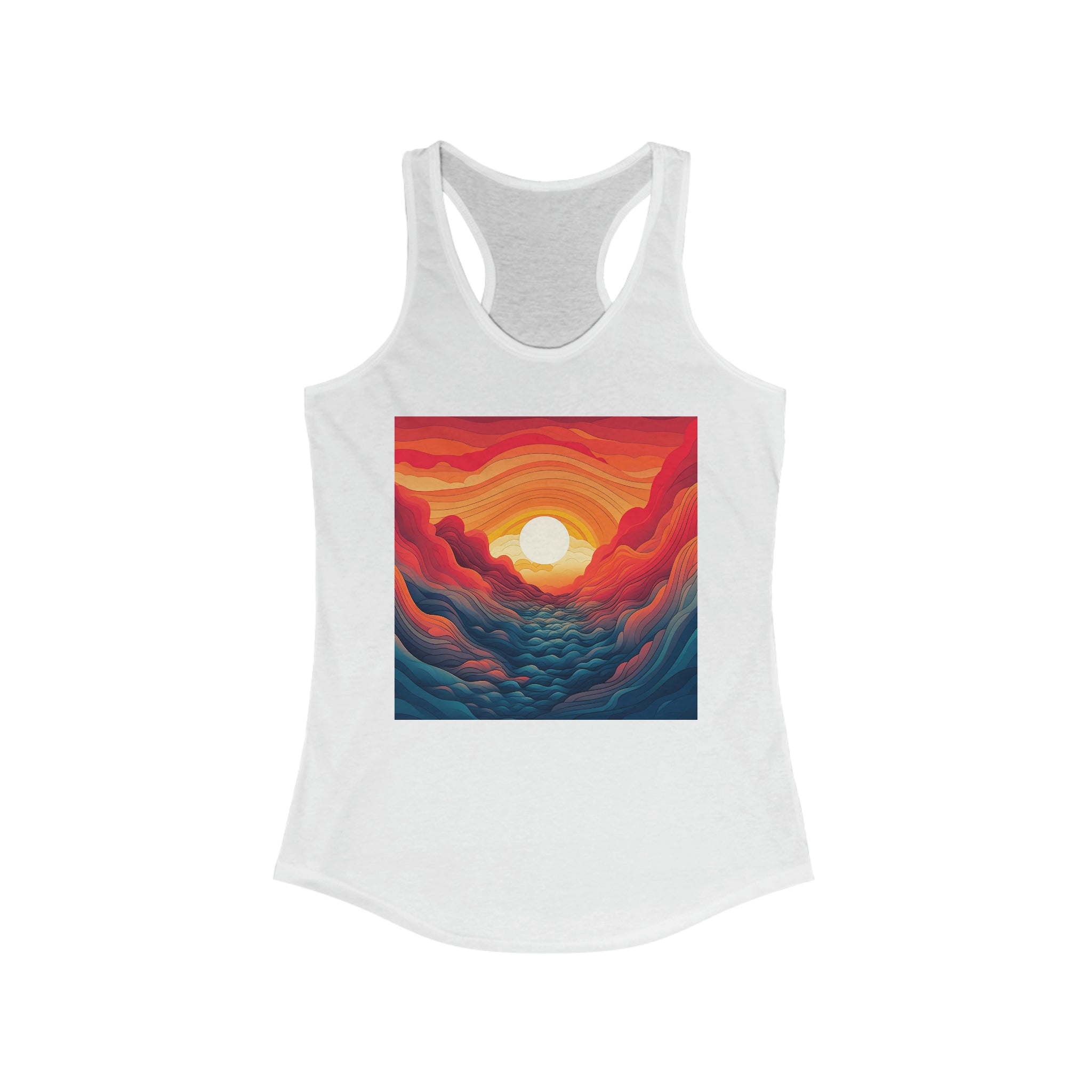 Women's Ideal Racerback Tank - Vector Art Design 07