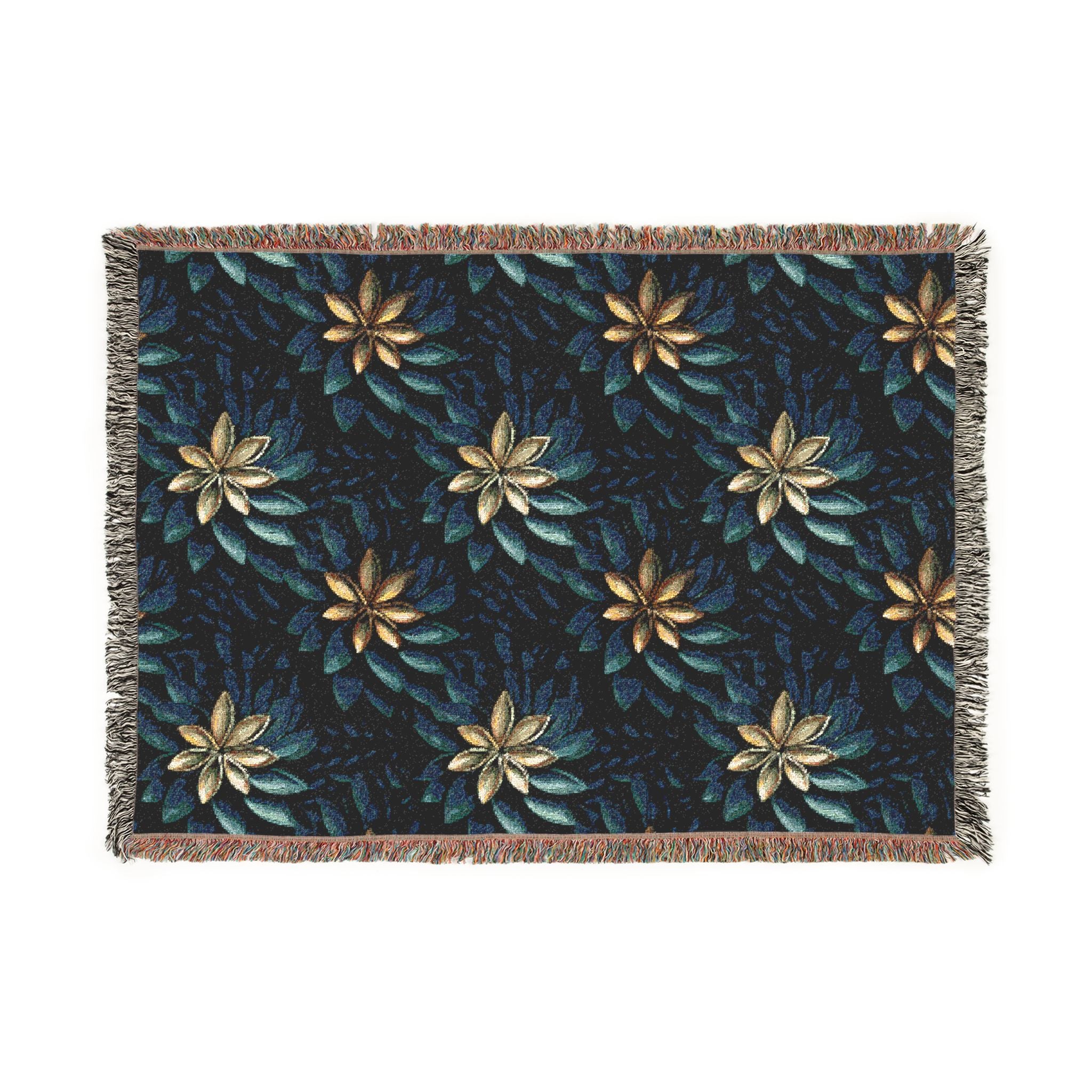 Woven Throw Blanket — Reversible Cozy Check Pattern for Living Room & Cabin - Design 03