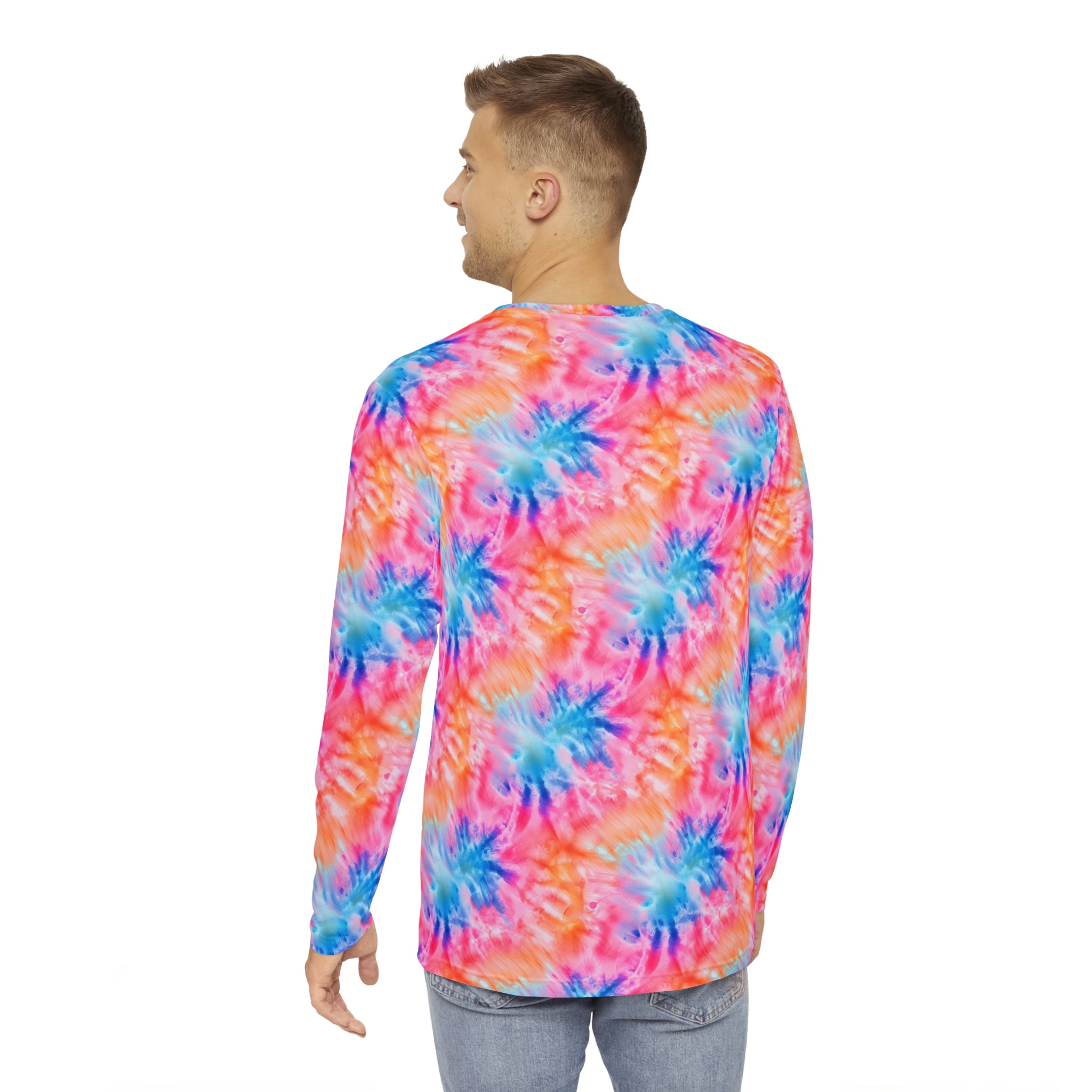 Men's Long Sleeve Shirt (AOP) - Tie Dye Designs 01