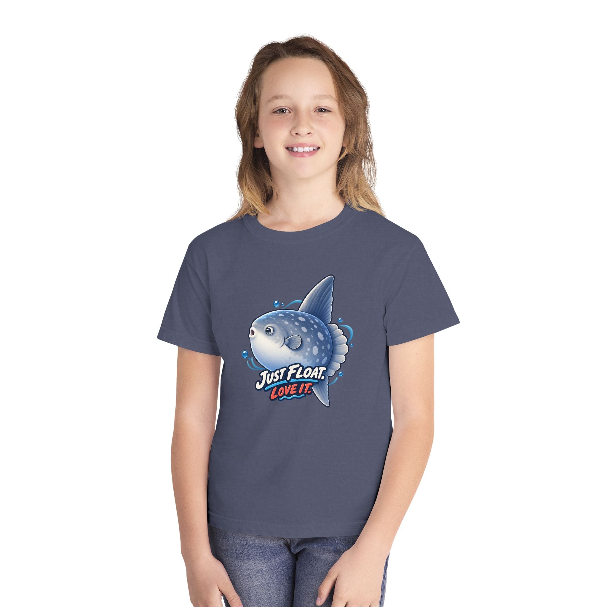 Youth Midweight Cotton Tee - Sunfish drifting