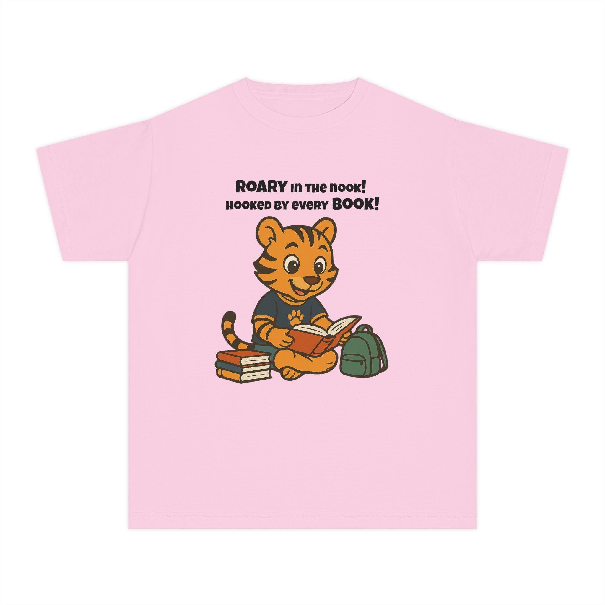 Youth Midweight Cotton Tee - Roary's Adventures in the Library