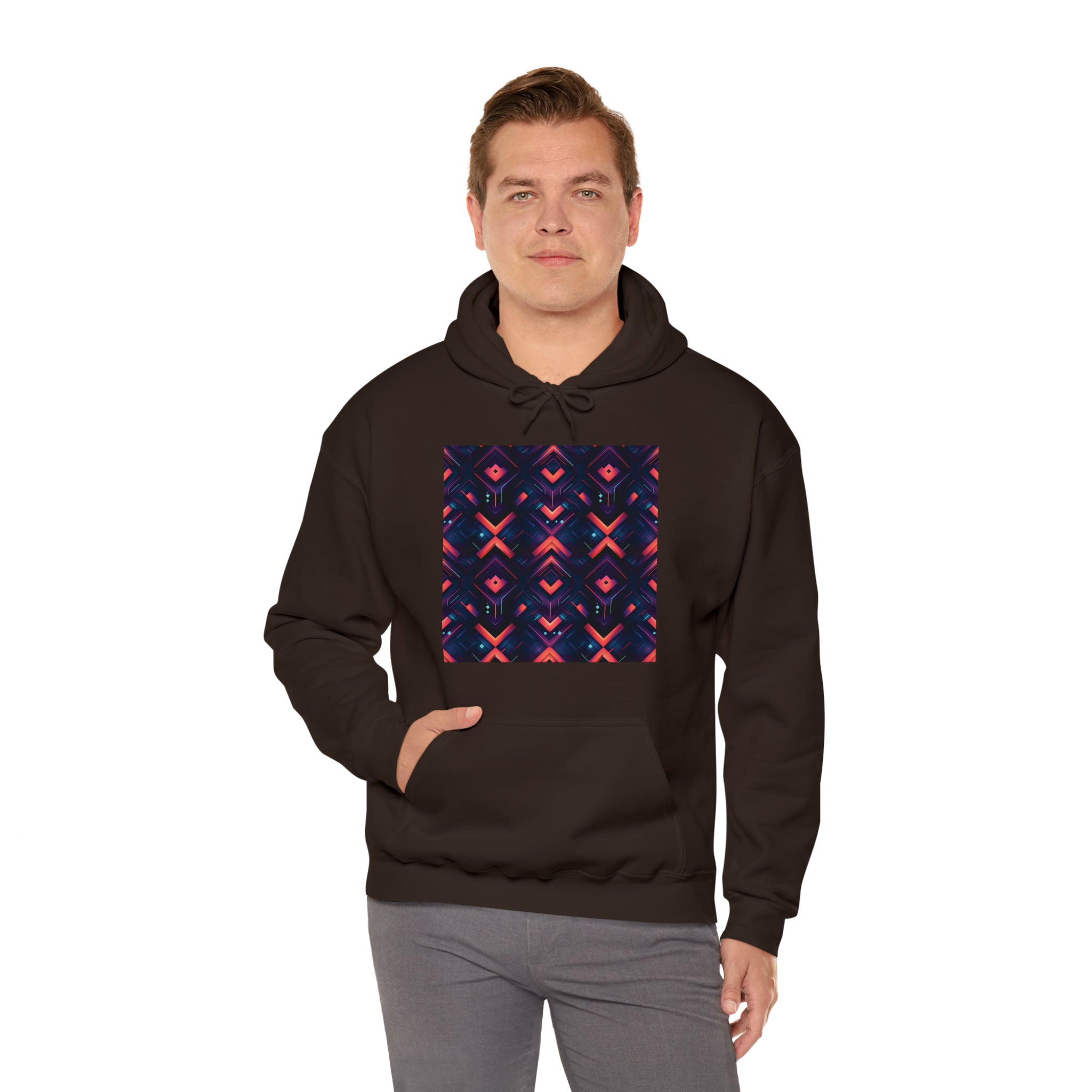 Unisex Heavy Blend™ Hooded Sweatshirt - Abstract Neon Designs 03