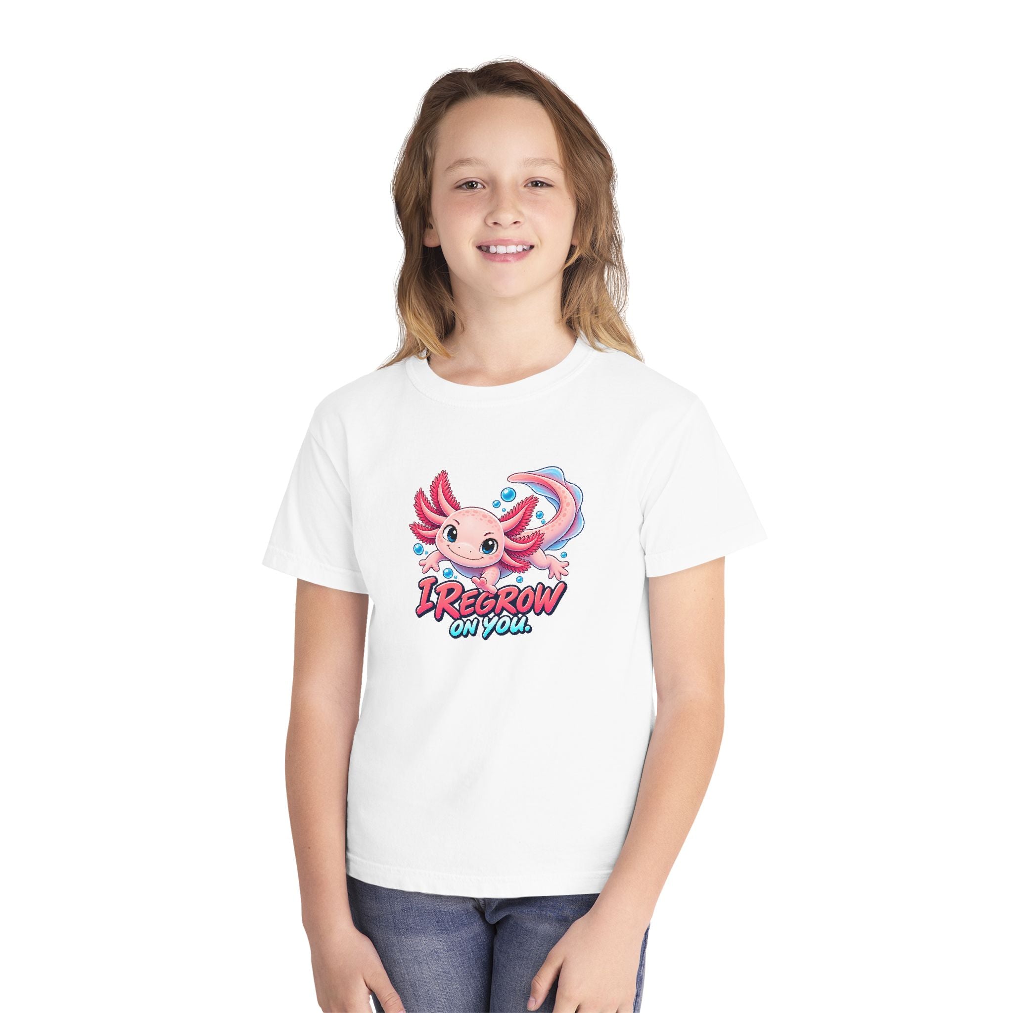 Youth Midweight Cotton Tee - Axolotl