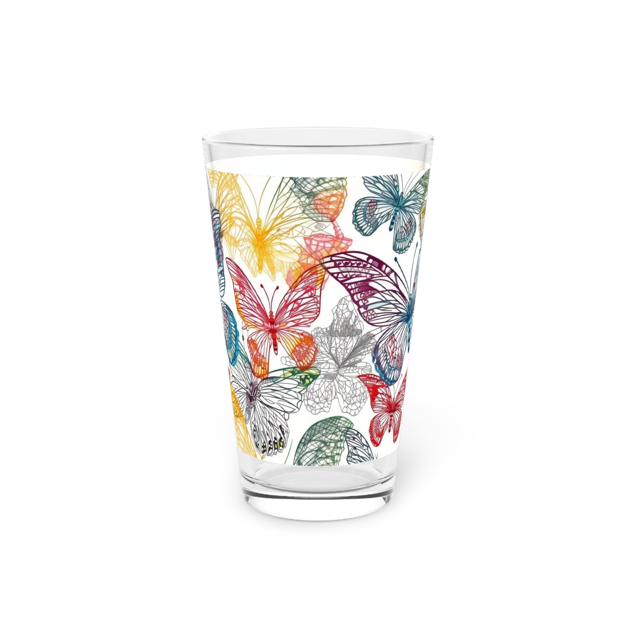 Pint Glass, 16oz - Abstract Designs 08