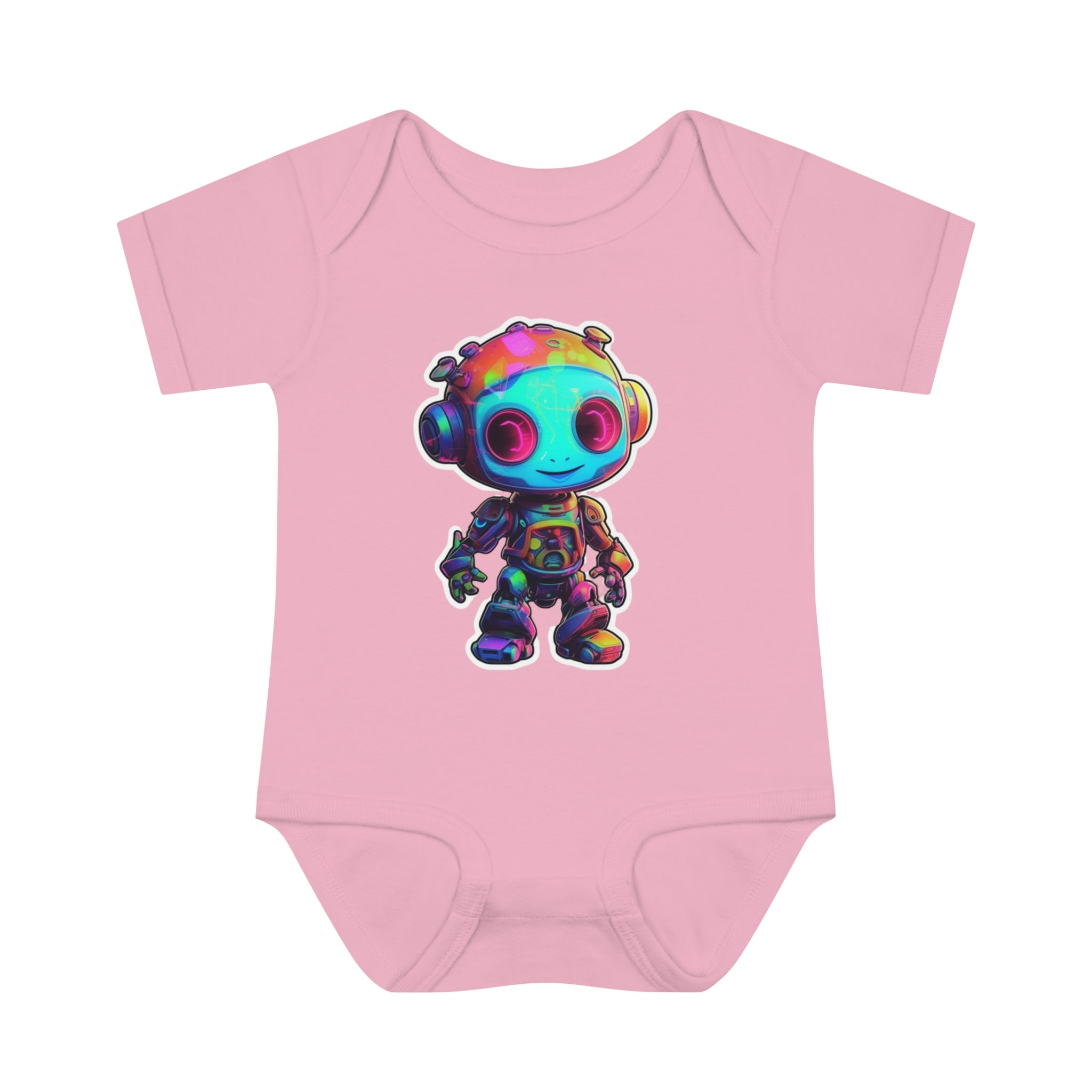 Infant Baby Rib Bodysuit - Chip, Robot Pop Art 07