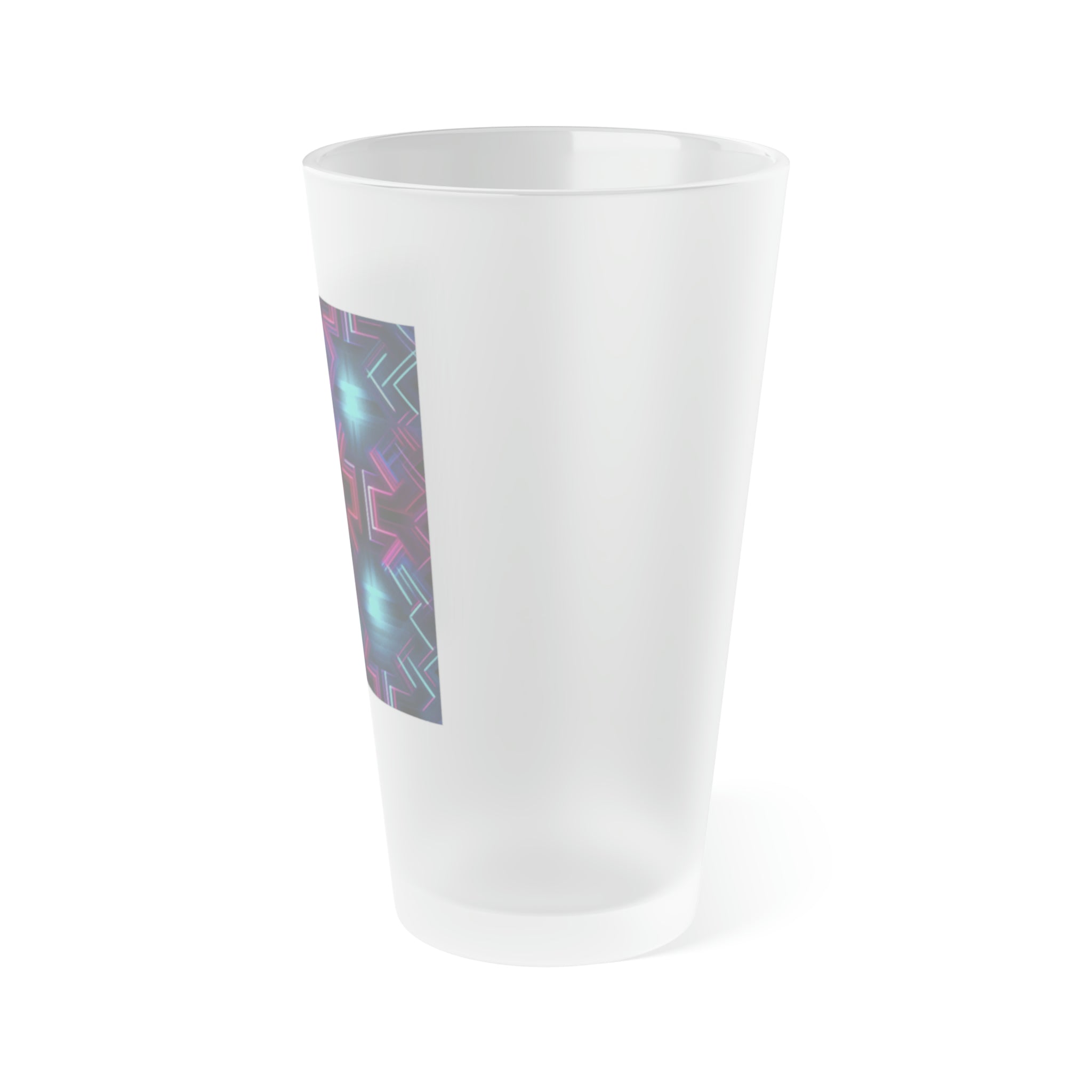 Frosted Pint Glass, 16oz - Vibrant Designs 02