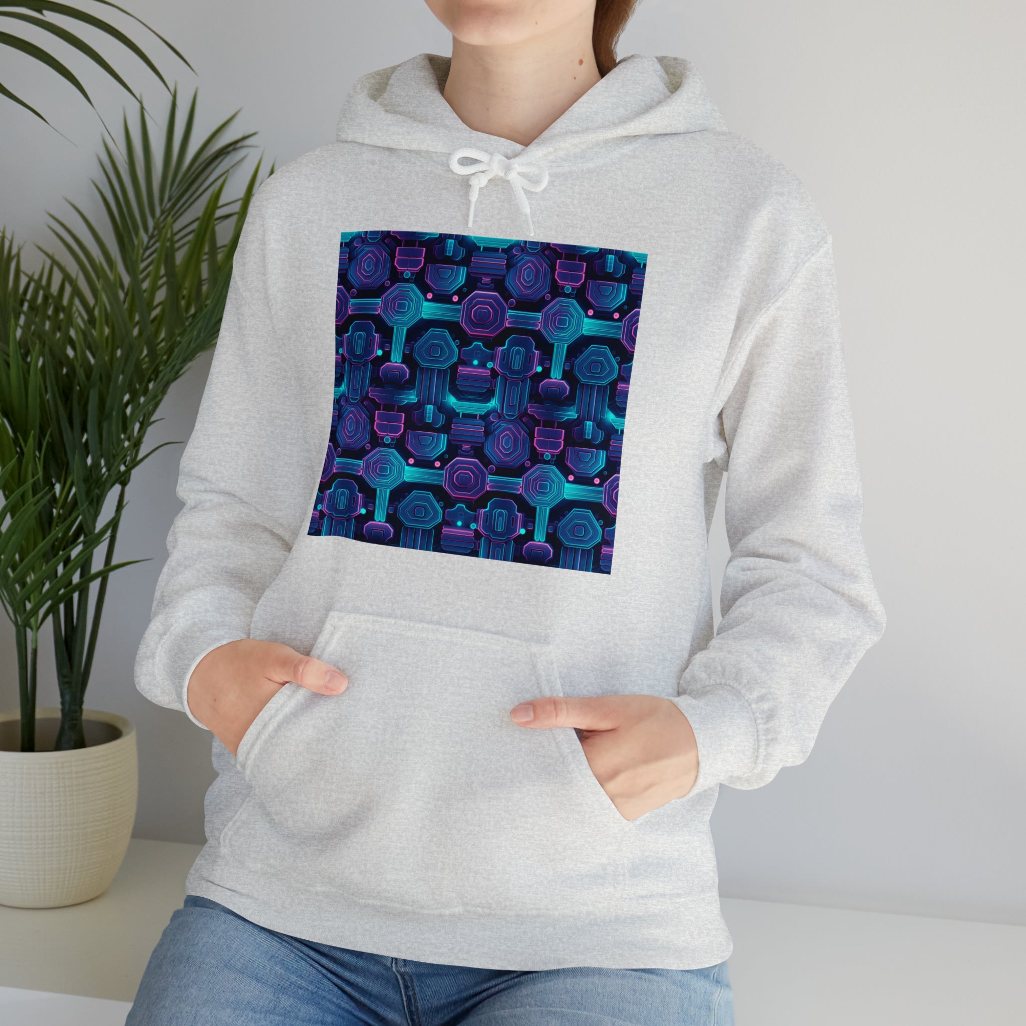 Unisex Heavy Blend™ Hooded Sweatshirt - Abstract Neon Designs 02