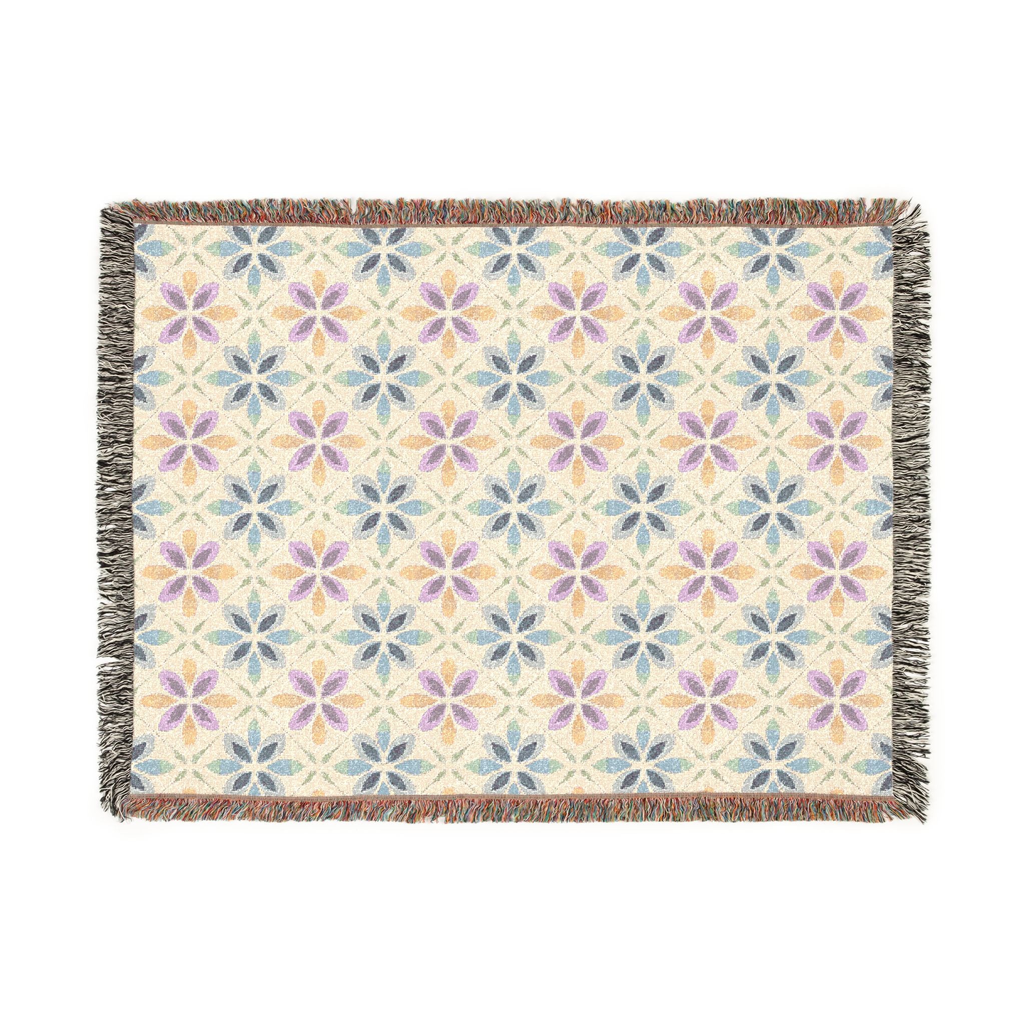 Woven Throw Blanket — Reversible Cozy Check Pattern for Living Room & Cabin - Design 10