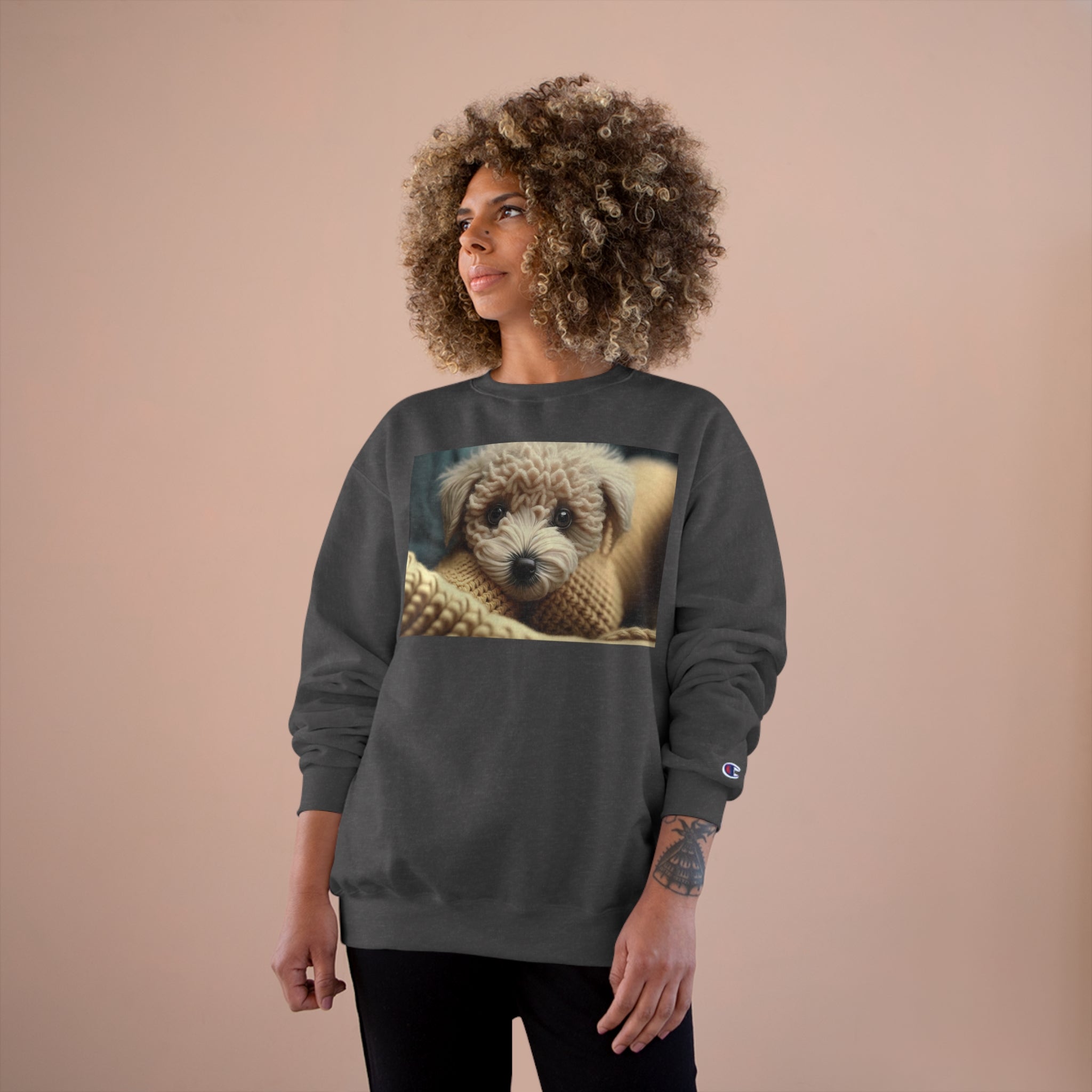 Champion Sweatshirt - Knit Animals, Puppy