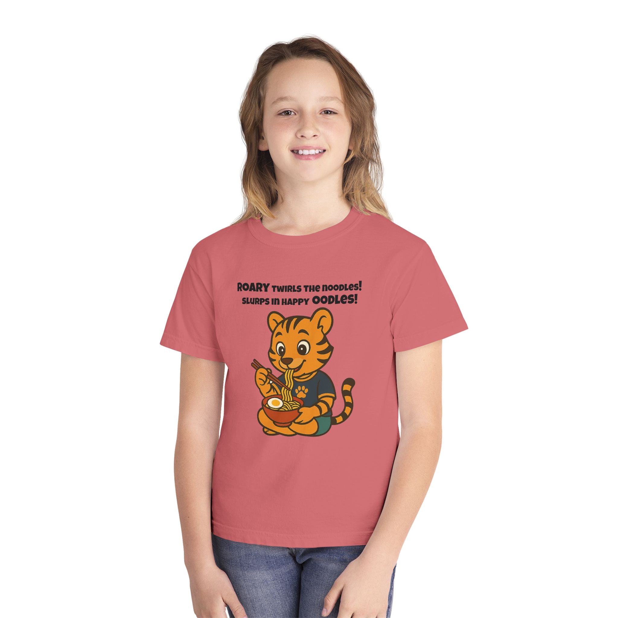Youth Midweight Cotton Tee - Roary's Ramen Bowl