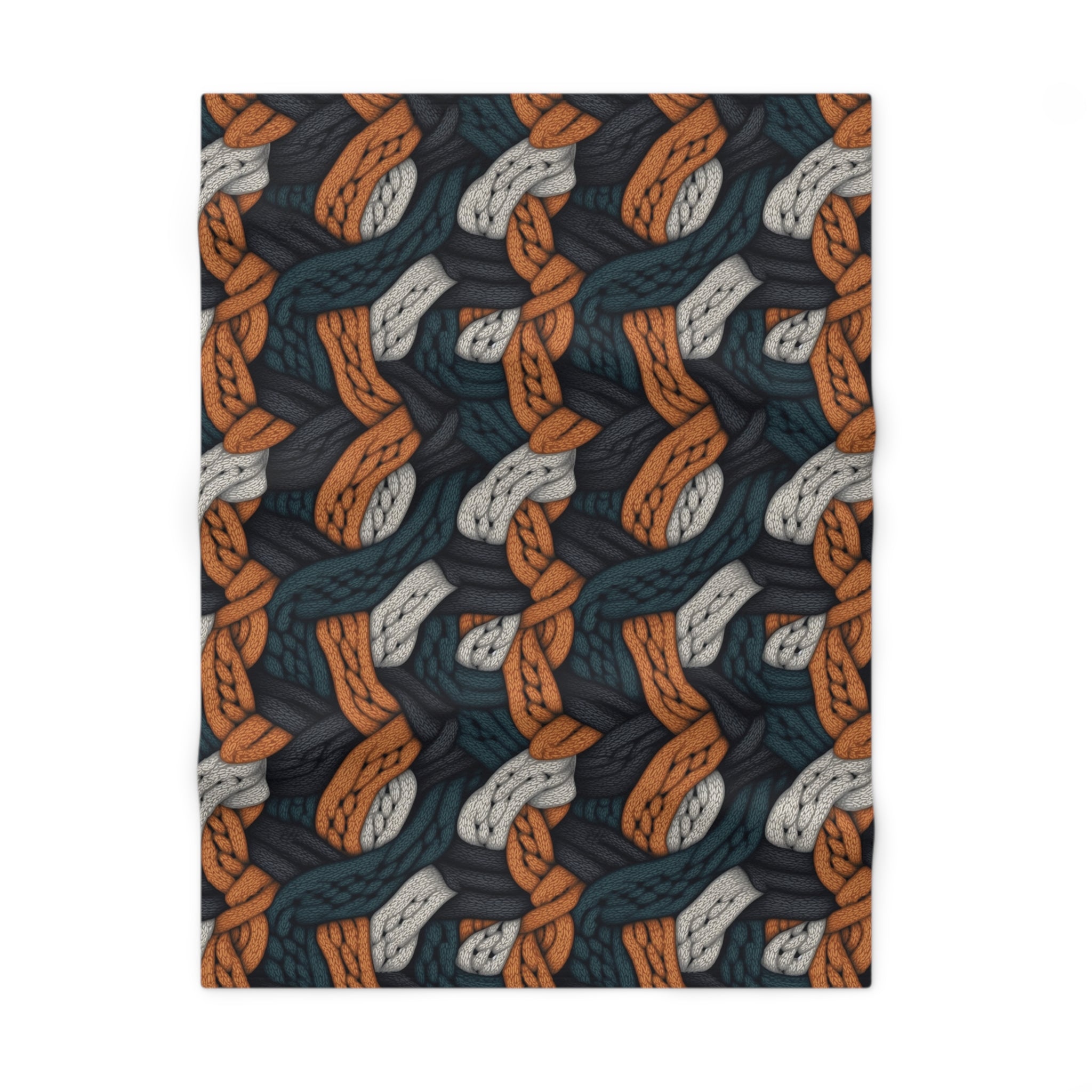 Soft Fleece Baby Blanket (AOP) - Seamless Knit Art 03