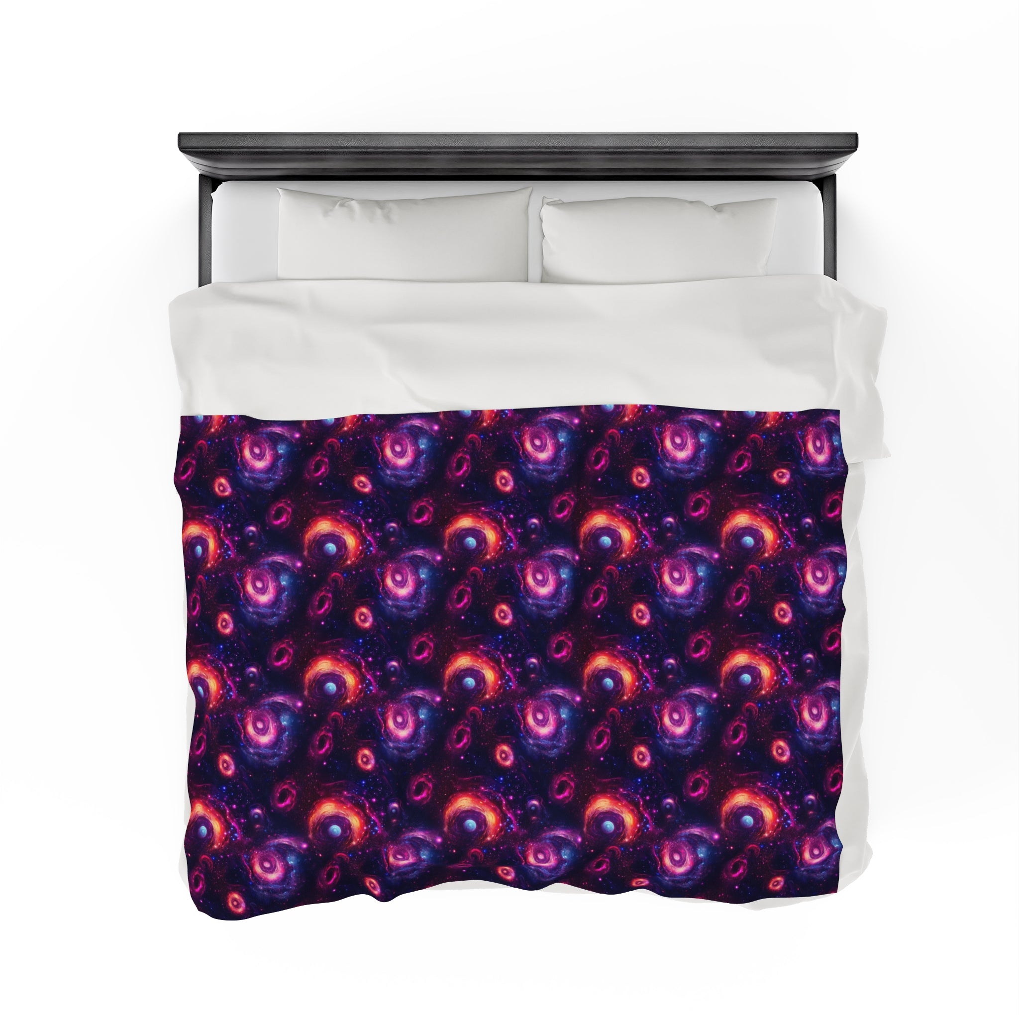 Velveteen Plush Blanket (AOP) - Fantasy Galaxies 05