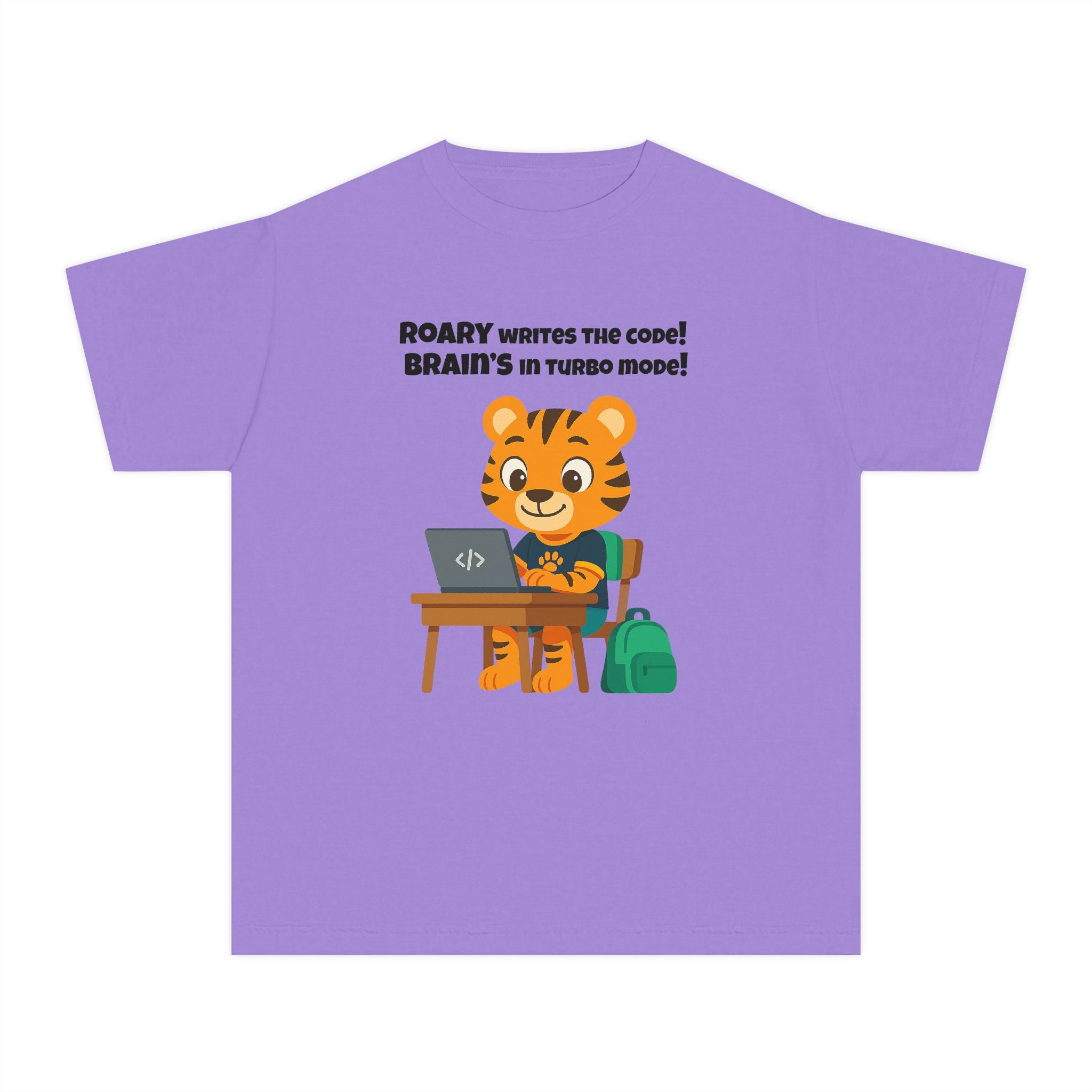 Youth Midweight Cotton Tee - Roary's Coding Time