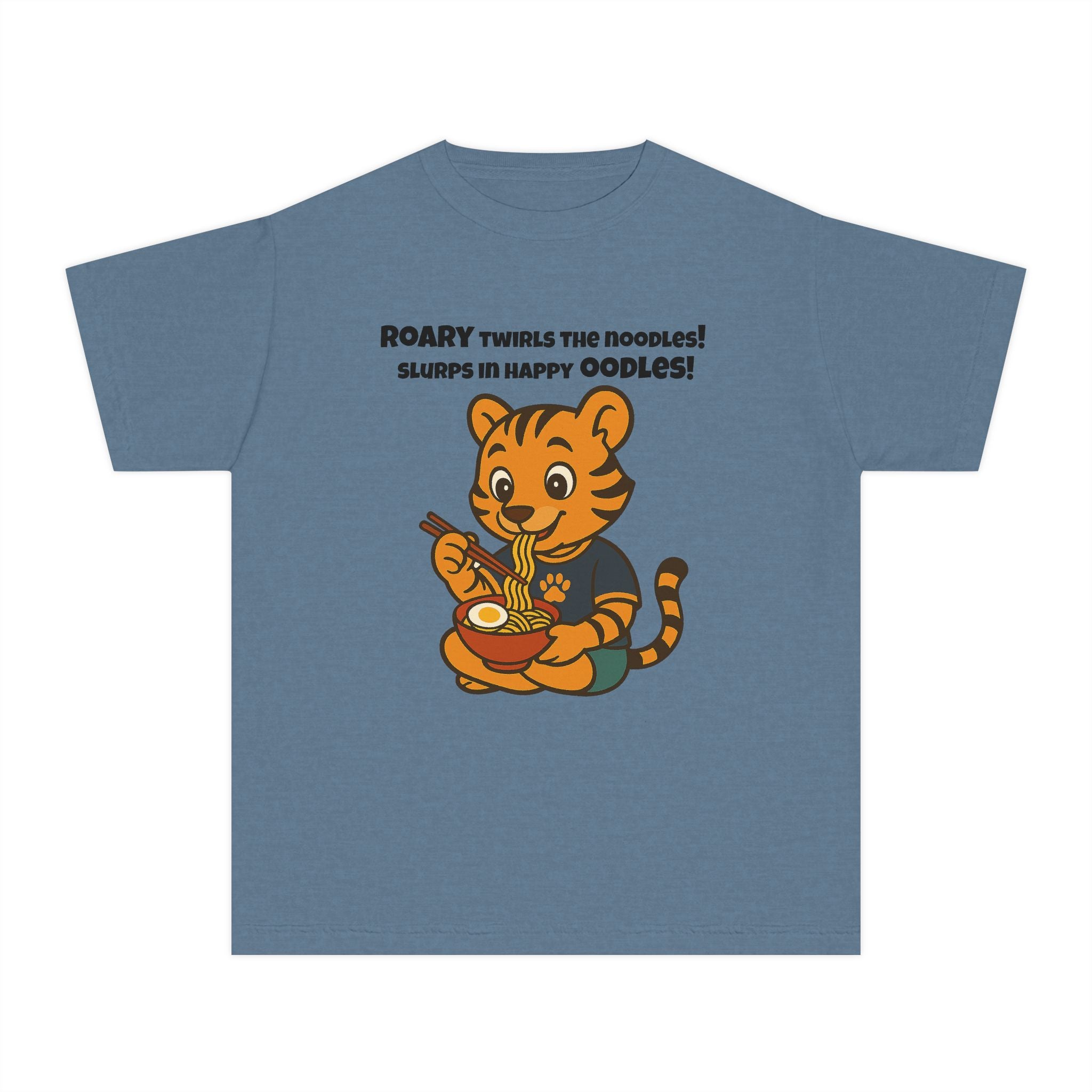 Youth Midweight Cotton Tee - Roary's Ramen Bowl