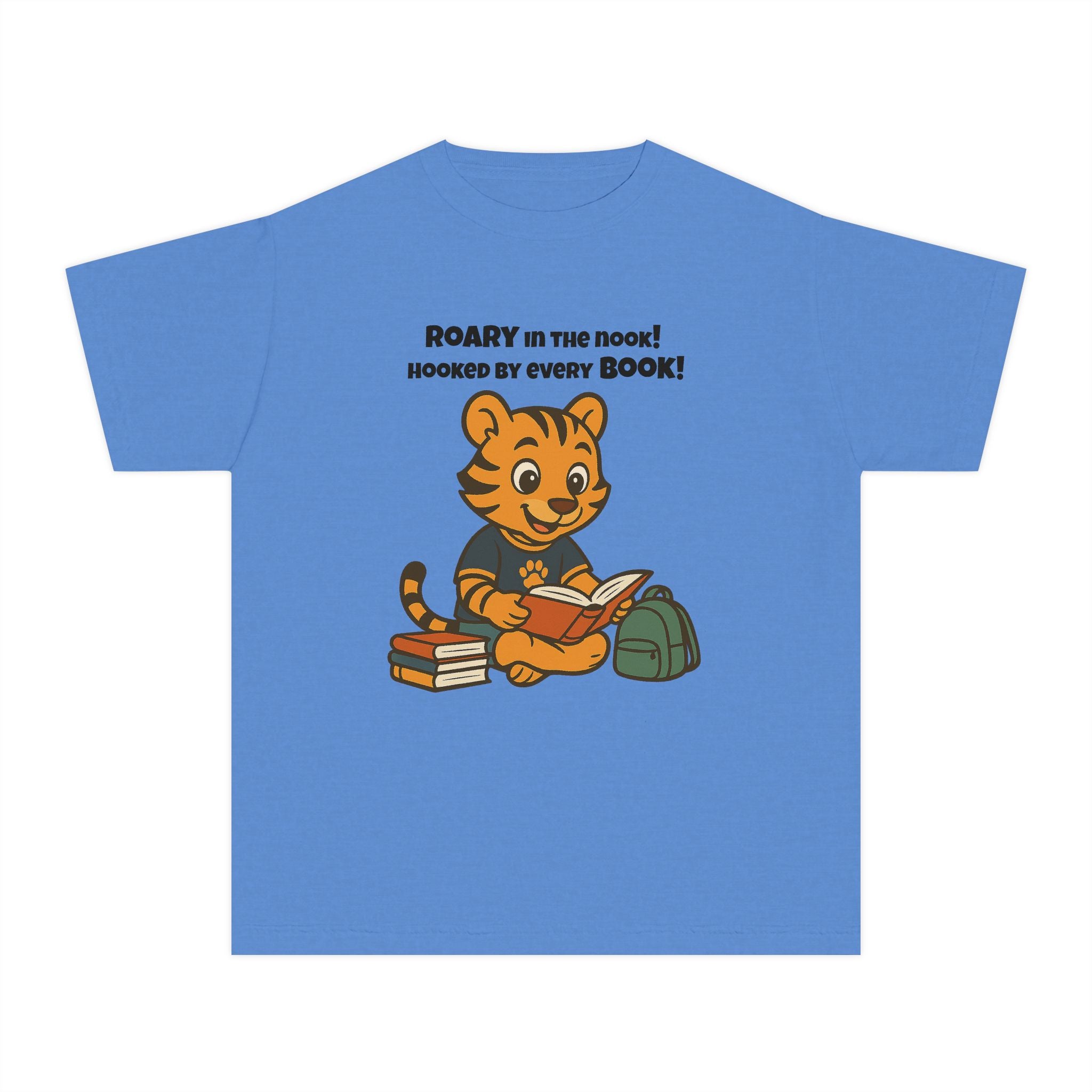 Youth Midweight Cotton Tee - Roary's Adventures in the Library