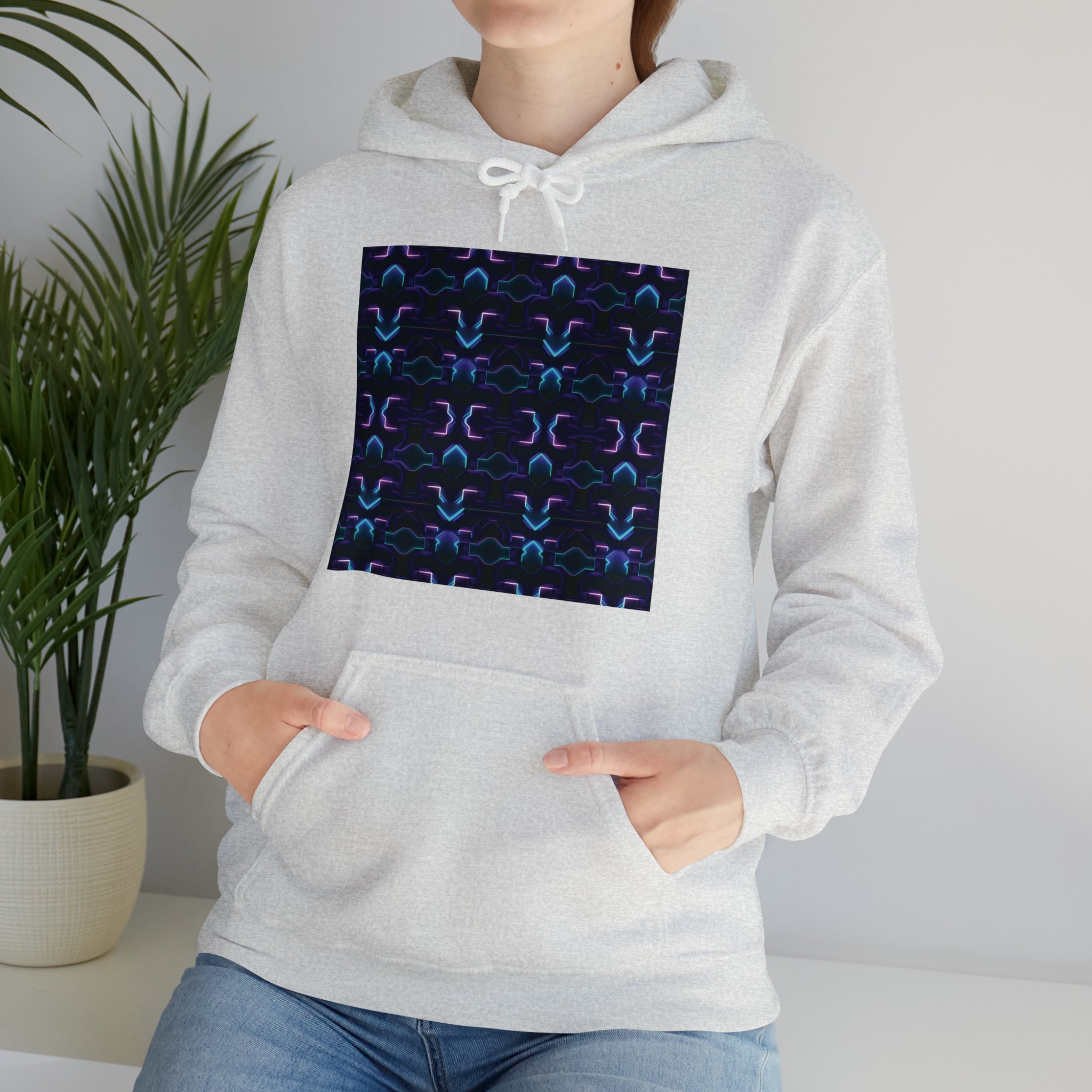 Unisex Heavy Blend™ Hooded Sweatshirt - Abstract Neon Designs 06