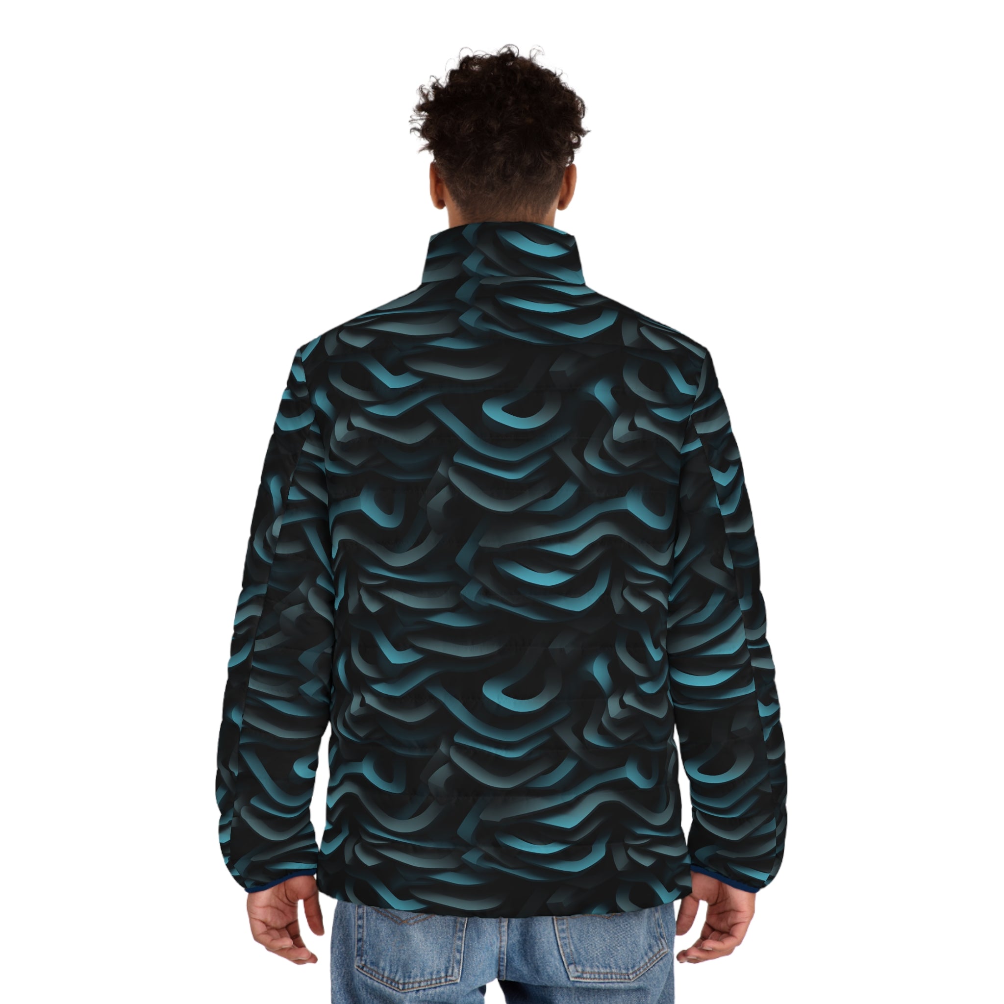 Men's Puffer Jacket (AOP) - Abstract Designs 09
