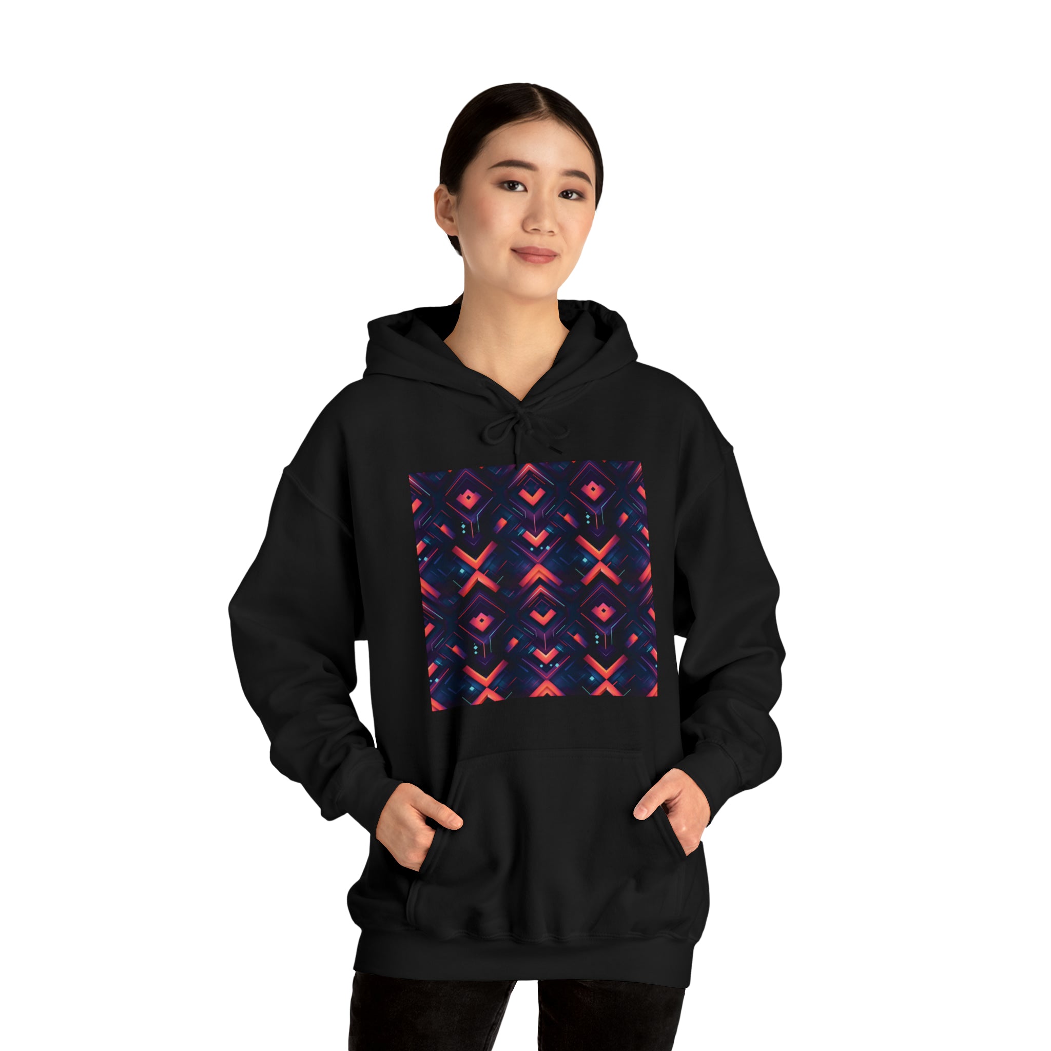 Unisex Heavy Blend™ Hooded Sweatshirt - Abstract Neon Designs 03